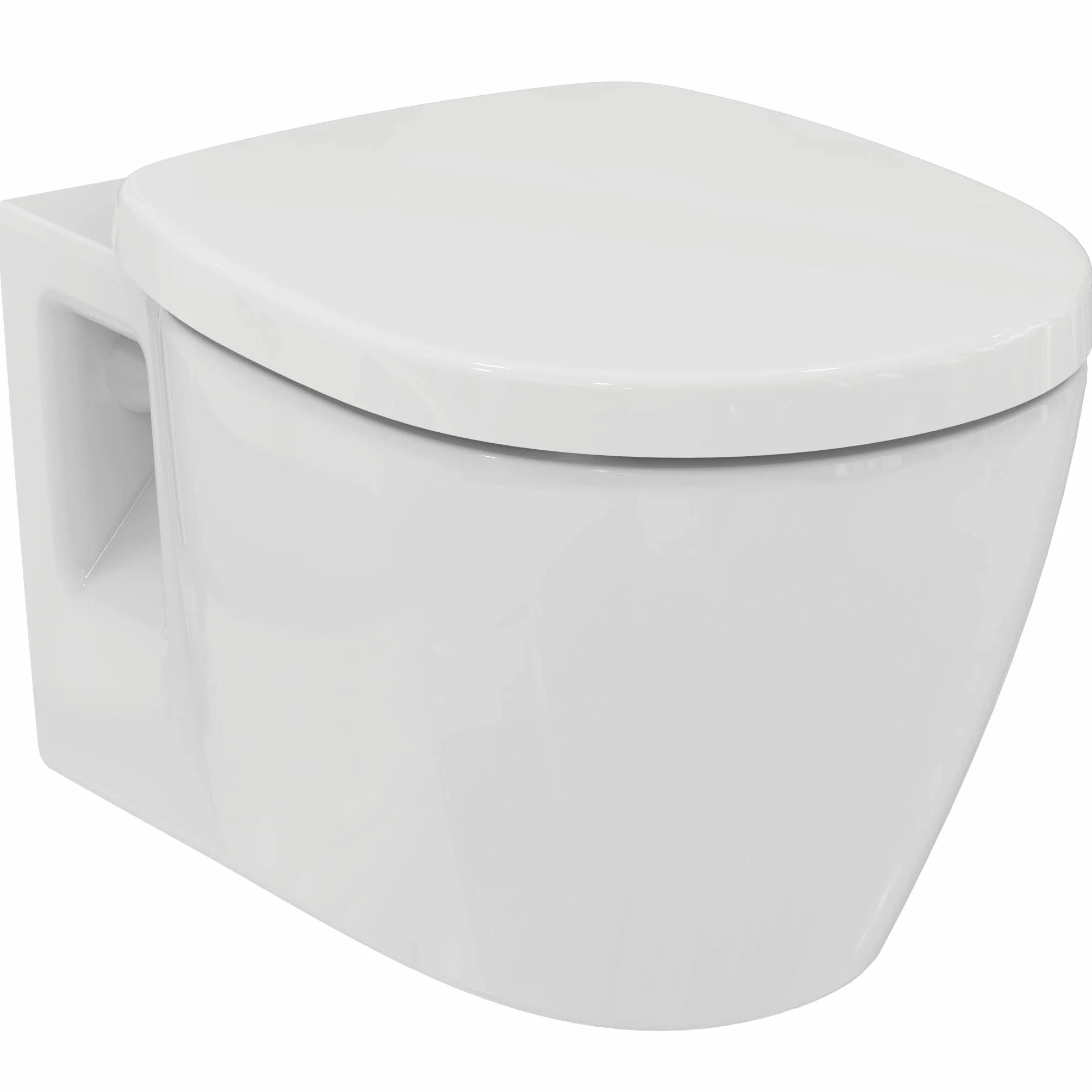 Ideal Standard - Connect, WC a parete completo di sedile WC a chiusura lenta, E-Packaging dedicato al trasporto in ceramica, bianco