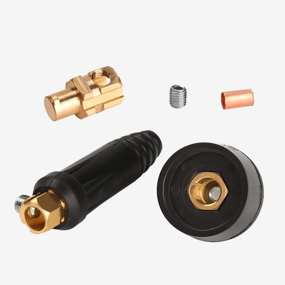Connettore giunto DKJ10-25 per cavo saldatura, attacco rapido, presa pannello resistente