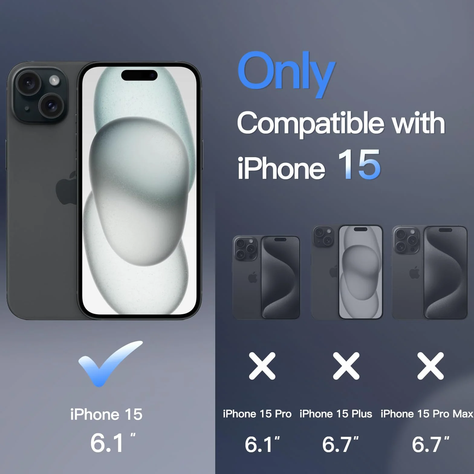 JETech Cover Magnetica per iPhone 15 6,1 Pollici Compatibile con MagSafe, Custodia Traslucida Opaca Posteriore Sottile Antiurto (Nero)