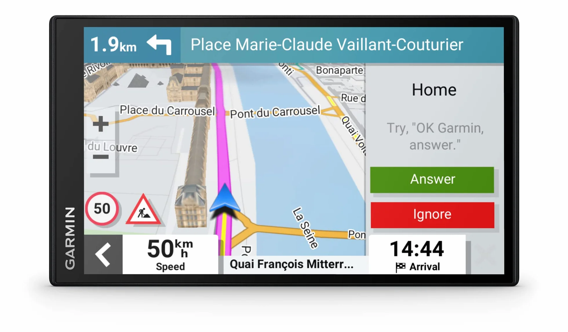 Garmin DriveSmart 76, Navigatore Satellitare per Auto, Display 7", Mappa Europa completa, Assistente vocale, ZTL, Infotraffico, Prezzi carburante, Notifiche smartphone, Wi-Fi