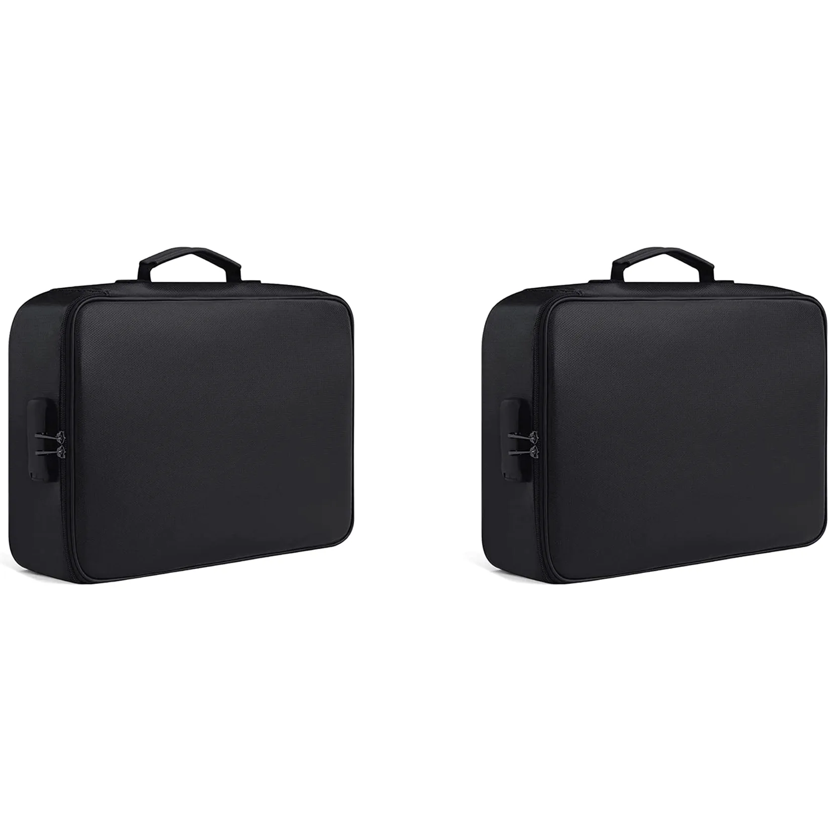 2X Borsa Portadocumenti Ignifuga con Serratura Home Travel Cassetta di Sicurezza Ignifuga E Impermeabile Archiviazione File con Maniglia Portatile
