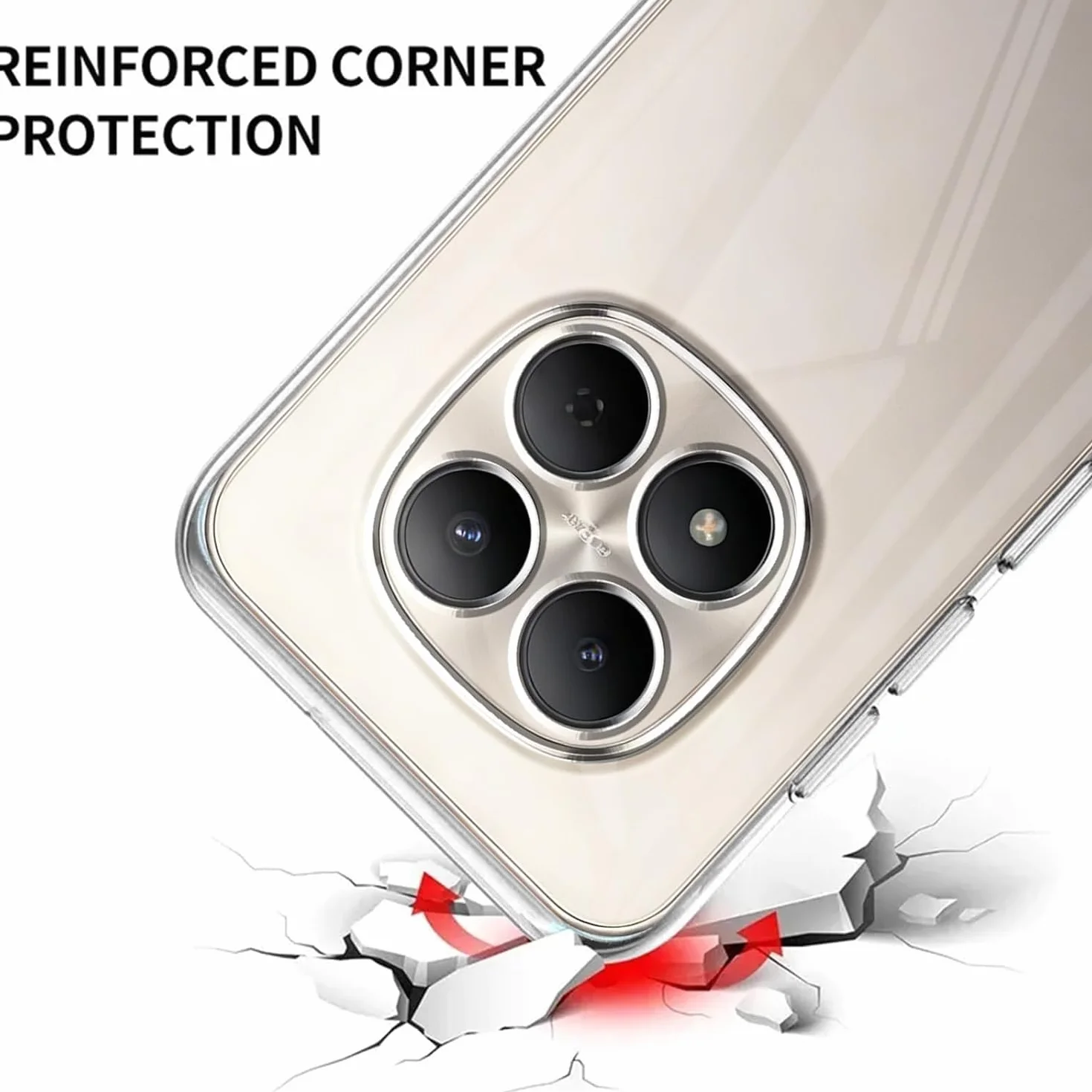 Captor Cover Xiaomi Redmi Note 15 Pro 5G, Custodia Trasparente in Silicone Morbido, Sottile, Anti-Graffio, Protezione Fotocamera, Anti-Ingiallimento, Resistente per Cover Redmi Note 15 Pro 5G