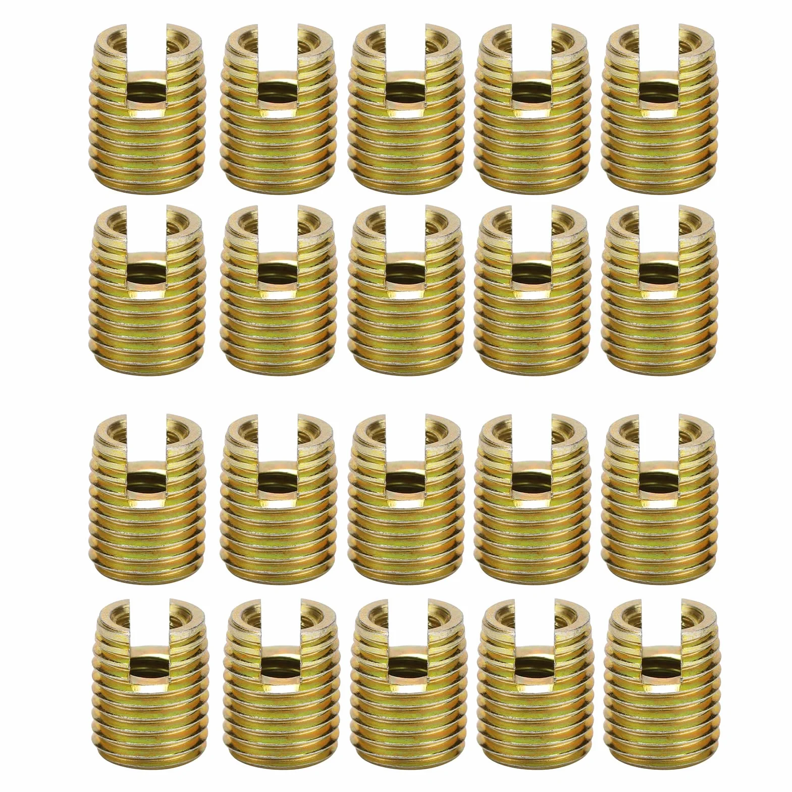 Akozon Inserto Filettato Autofilettante 20pz Inserti Filettati 302 Viti per Riparazione Viti in Acciaio al Carbonio(Inner M5*0,8 Outer M8*1,0)