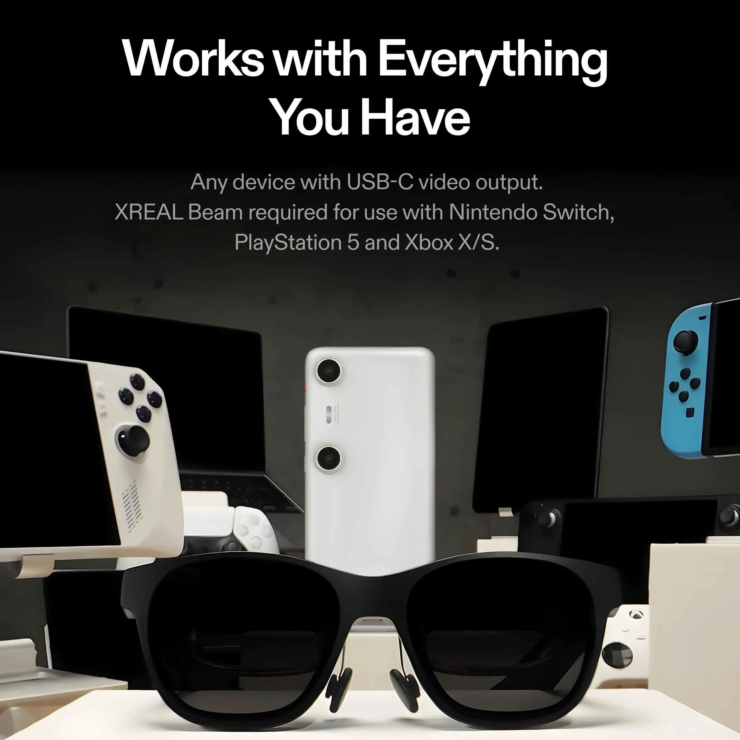 XREAL Air 2 PRO AR Occhiali, Il Display Indossabile Definitivo con Controllo dell'Immersione a 3 Livelli, 75g 120Hz 1080P, Ideali per Gaming, Streaming e Lavoro