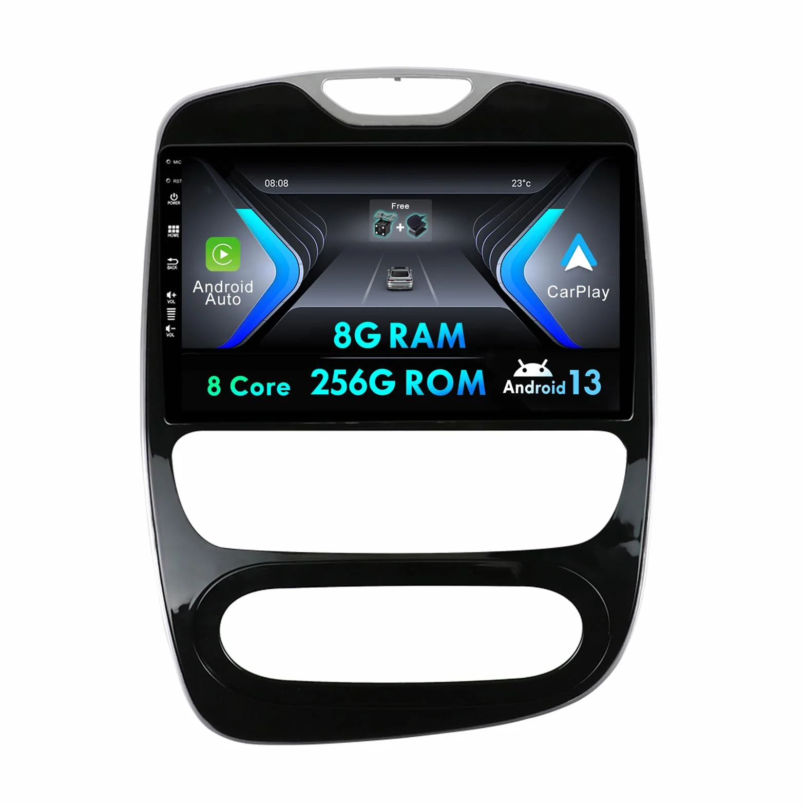 [8G+256G] 2 Din Android 12 Autoradio Per Renault Clio 4 ZOE 2016-2019 - Built-in DSP/Carplay/Android Auto/GPS/WiFi/Volante Camera&MIC GRATUITI - Supporto RDS DAB 360-Camera Fast Boot - 9 Pollici IPS