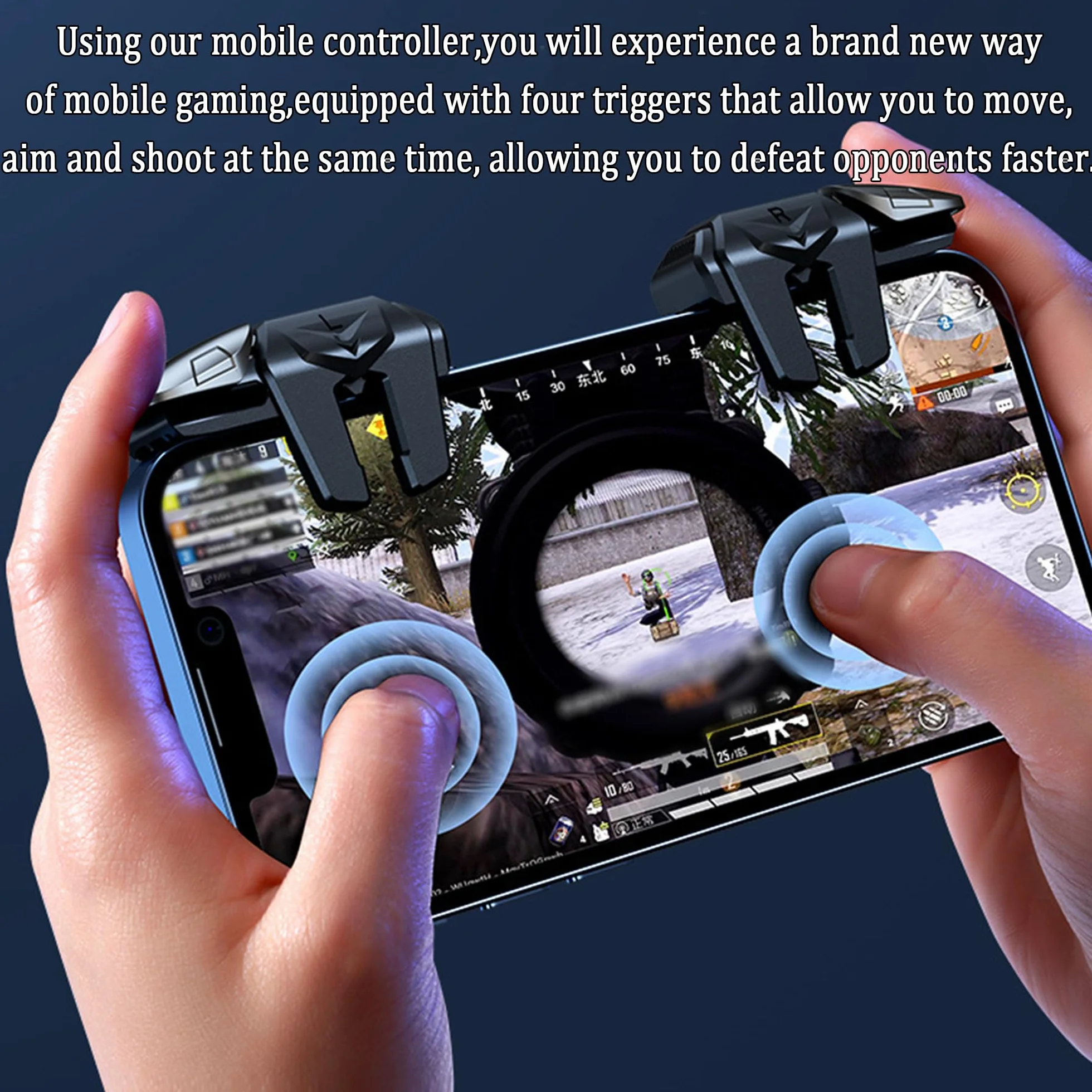 2 + 2 pezzi di controller mobile trigger per telefono cellulare trigger Touch Screen Sleeve Controller per cellulare Trigger 1 paio di scatto + 2 paia di ditali, trigger ergonomico –