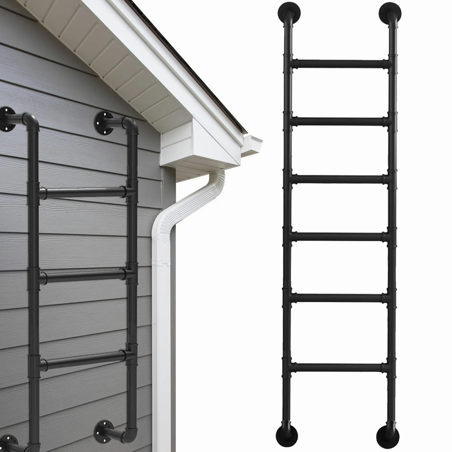 Scala di Emergenza per finestre, Adatta per Uso intensivo, Montaggio a Parete, soppalco, Villa, Letto a Castello, Ingresso seminterrato, 100-300 cm