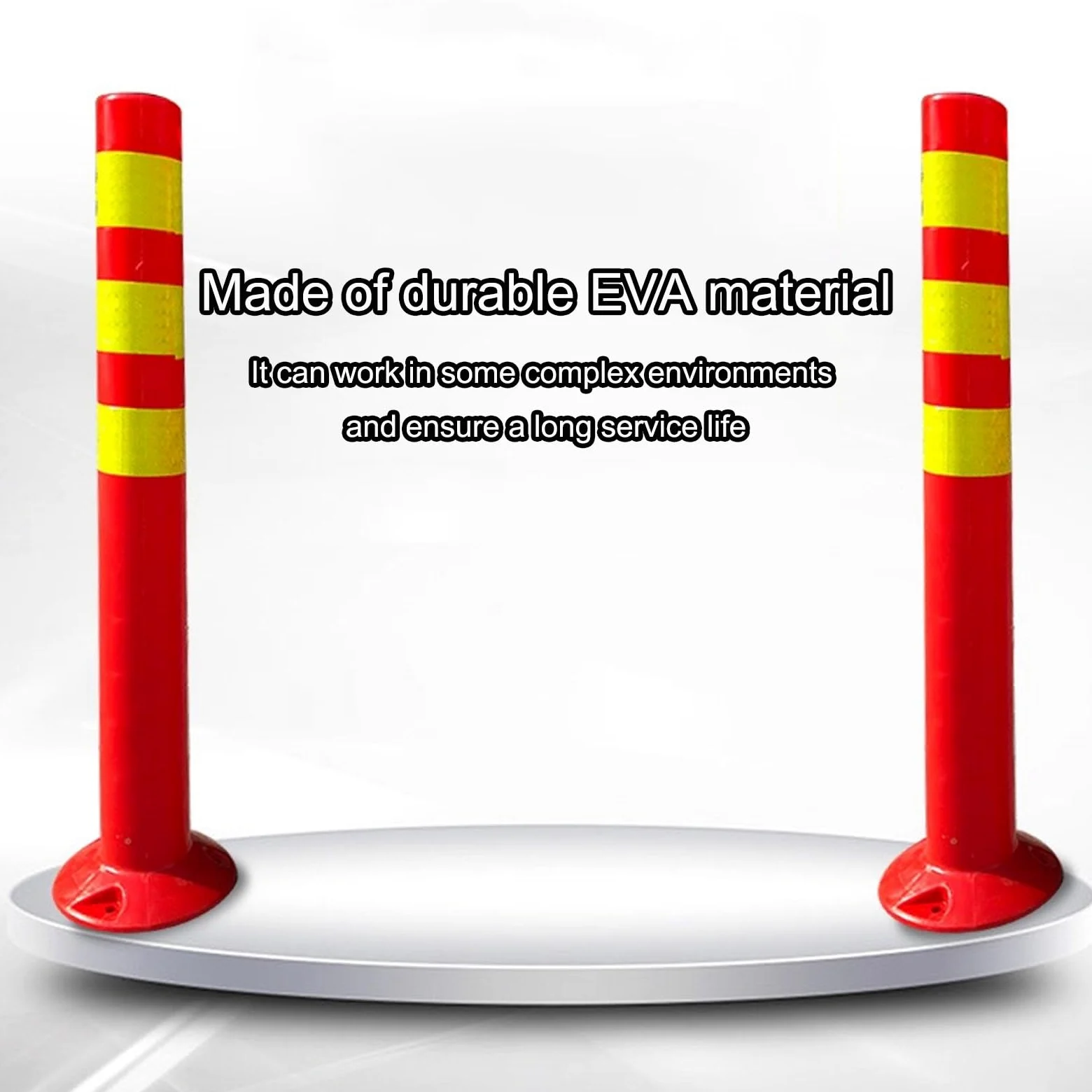 Paletto di sicurezza riflettente per parcheggio, barriera di arresto del traffico, 90 cm/35,4 pollici, rosso, 2 pezzi, per casa, garage, magazzino, decorazione stradale