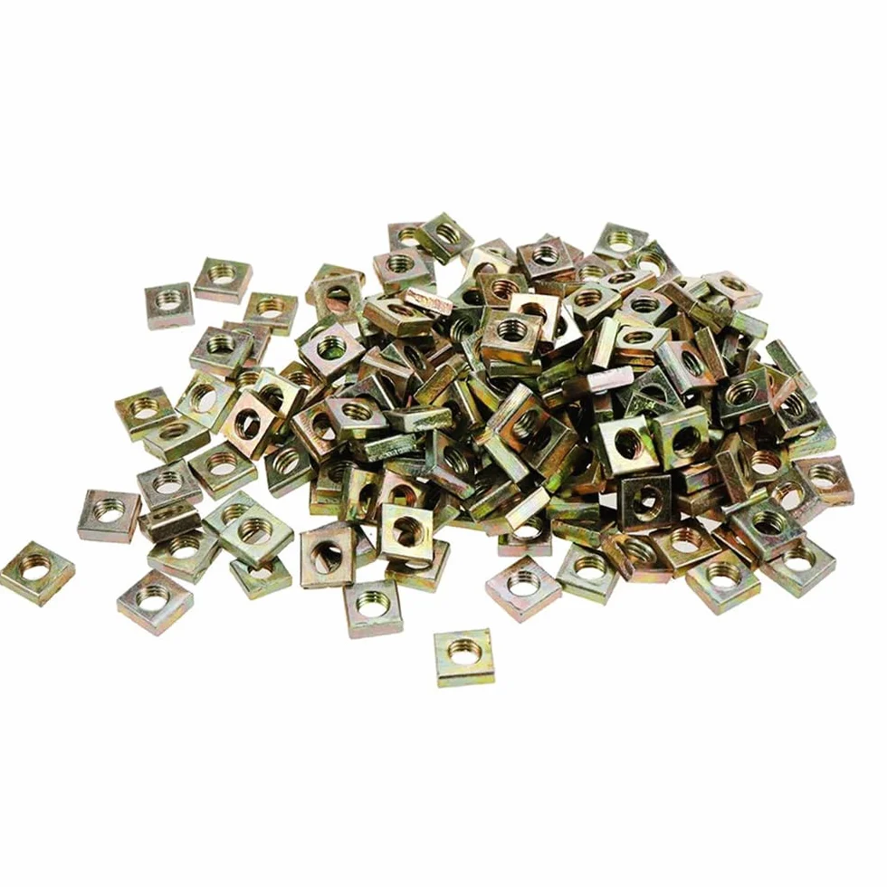 M5 Dadi quadrati 8x3 mm zincati filettatura metrica grossa 100 sztuk
