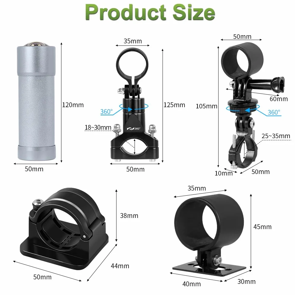 VSYSTO Obiettivo Fisheye HD 4K 170 gradi grandangolare fotocamera casco, Wi-Fi, termometro, visione notturna, supporta registrazione loop a lunga durata della batteria (U5X-PB)