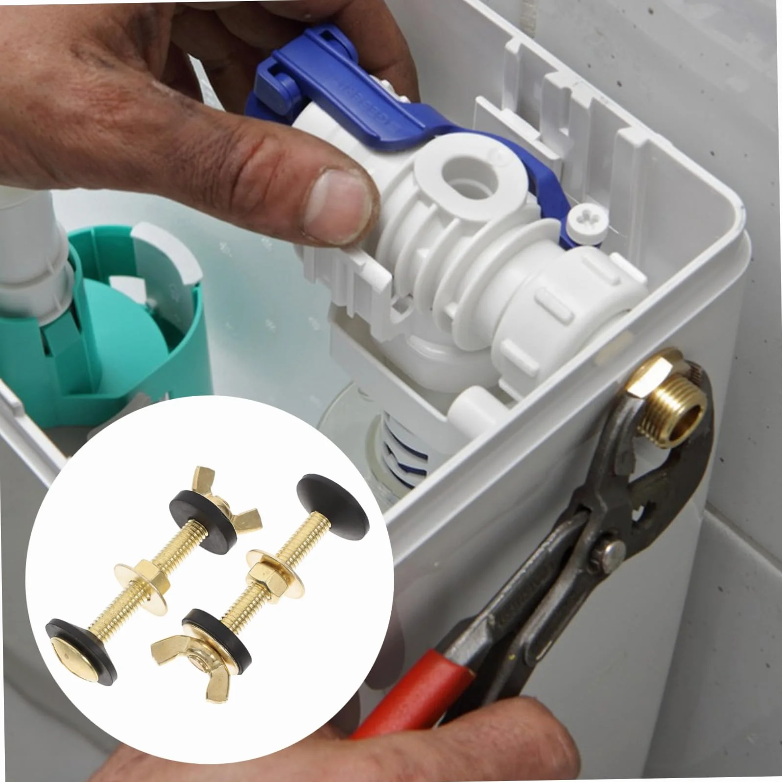 Kit Bulloni Per Serbatoio Del Wc Guarnizioni in Gomma Fissaggio Water