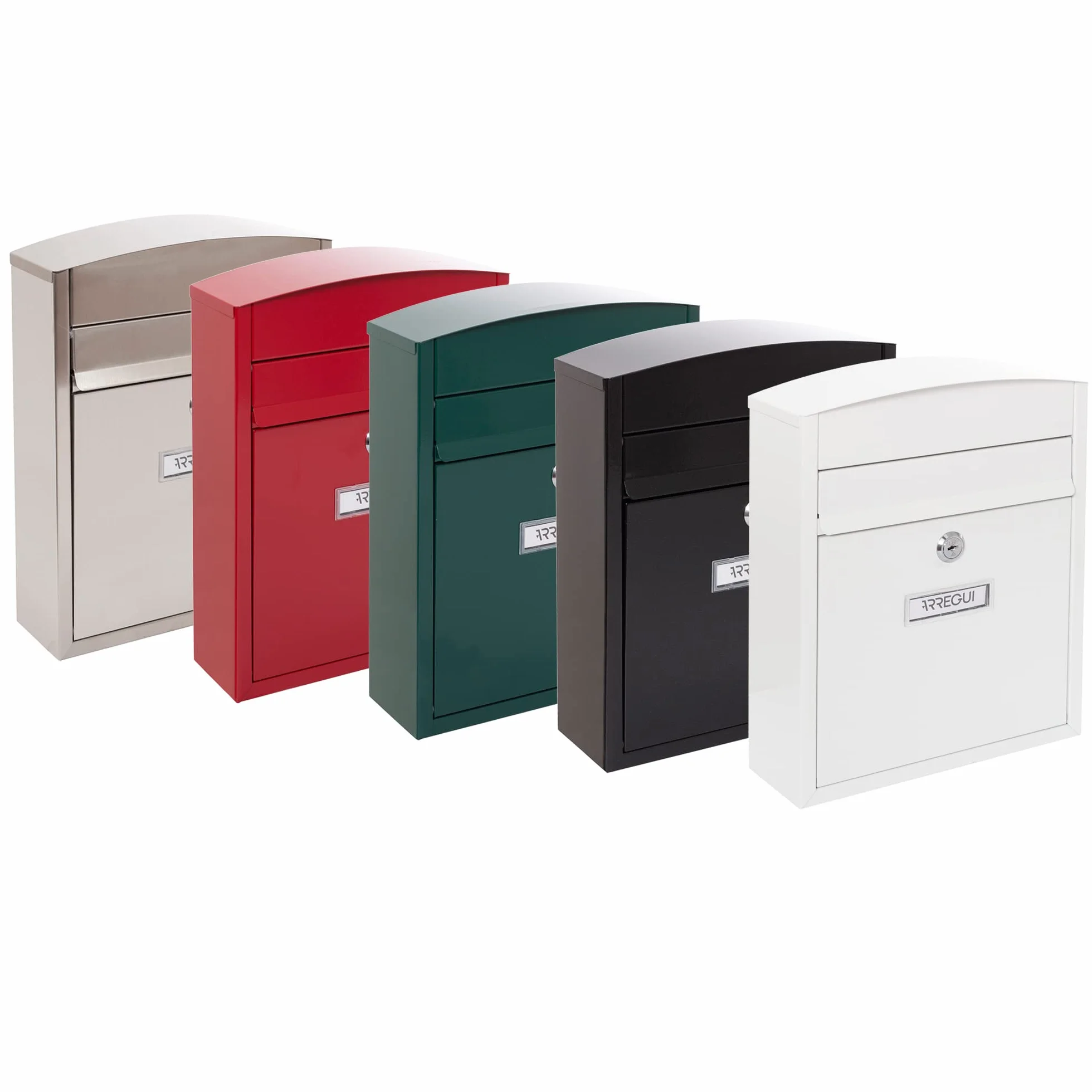 ARREGUI Compact E5734 Cassetta Postale Individuale in Acciaio da Parete Esterno S DIN A5 Nero
