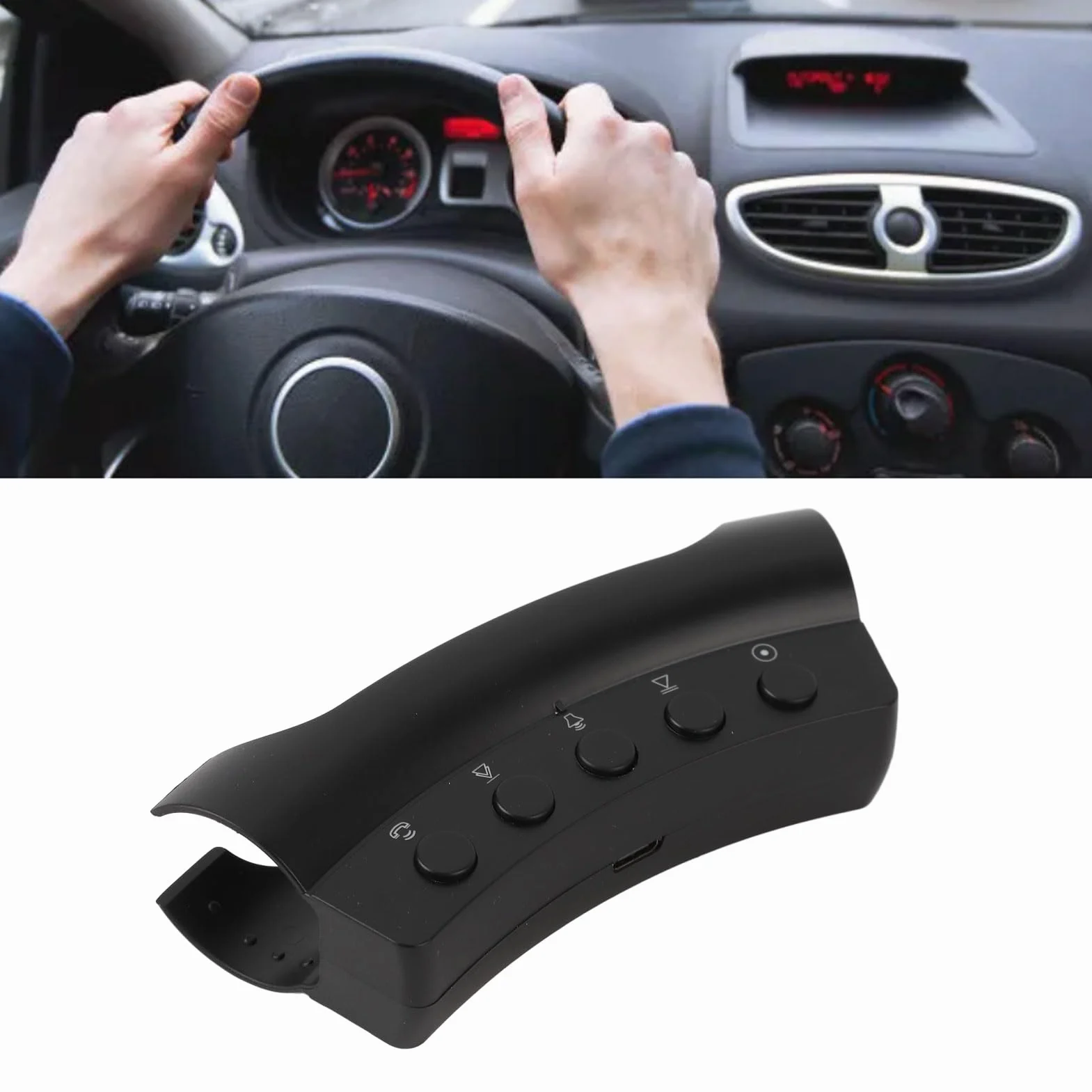 Telecomando Al Volante, Pulsanti Sul Volante di Controllo Wireless 10 Tasti Controller per Lettore DVD GPS per Autoradio Universale Multifunzionale
