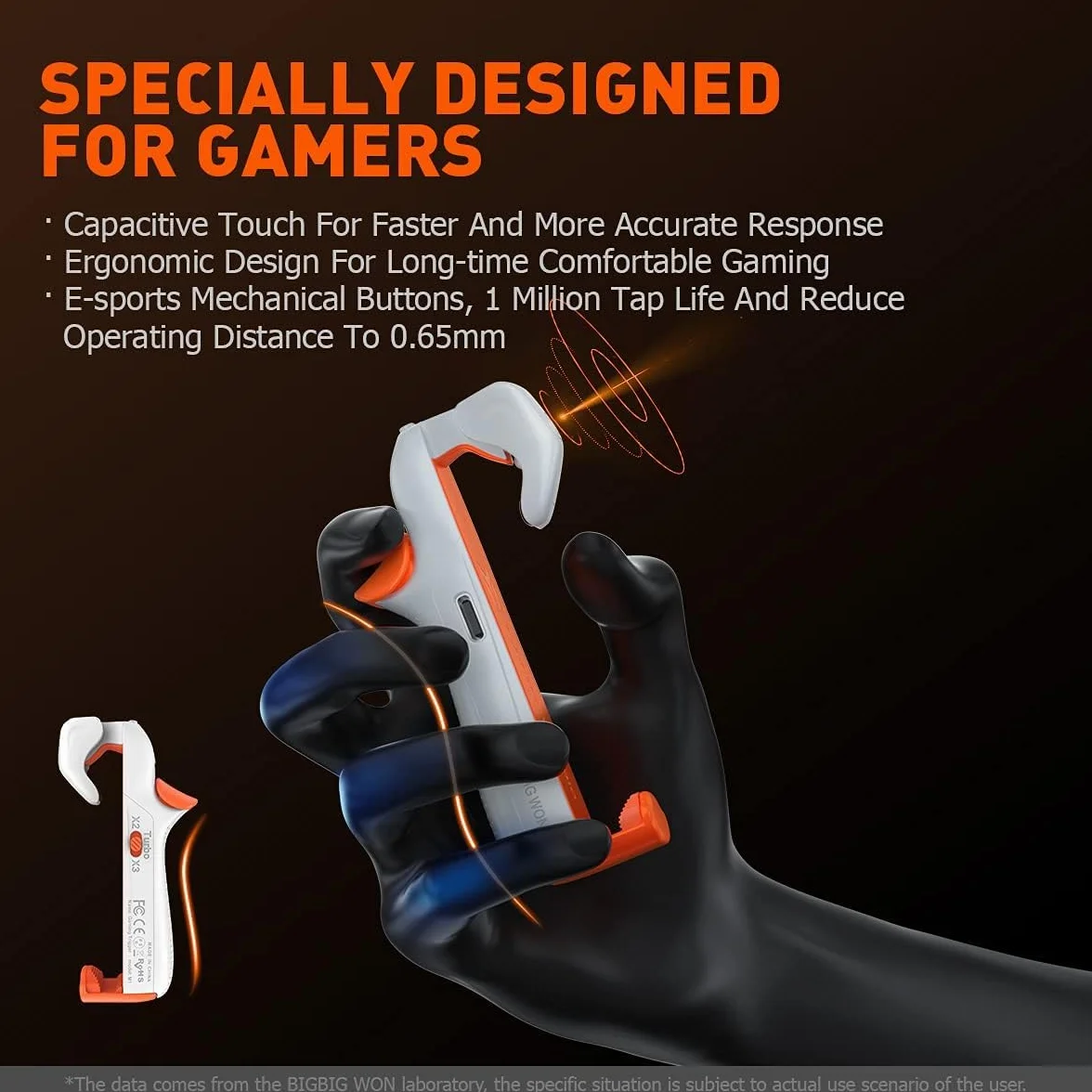 BIGBIG WON Mobile Gaming Trigger Plug and Play per iOS e Android Phone, 4,7-6,5 pollici Game Trigger per PUBG/Fortnite/Call of Duty