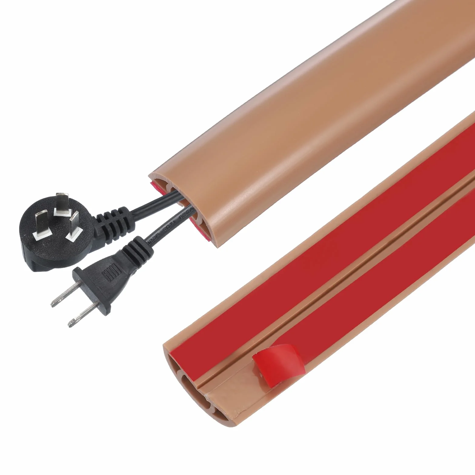 PATIKIL Protezioni per Cavi a Pavimento 3 cm x 1 Metro, Nascondicavo Autoadesivo, Marrone