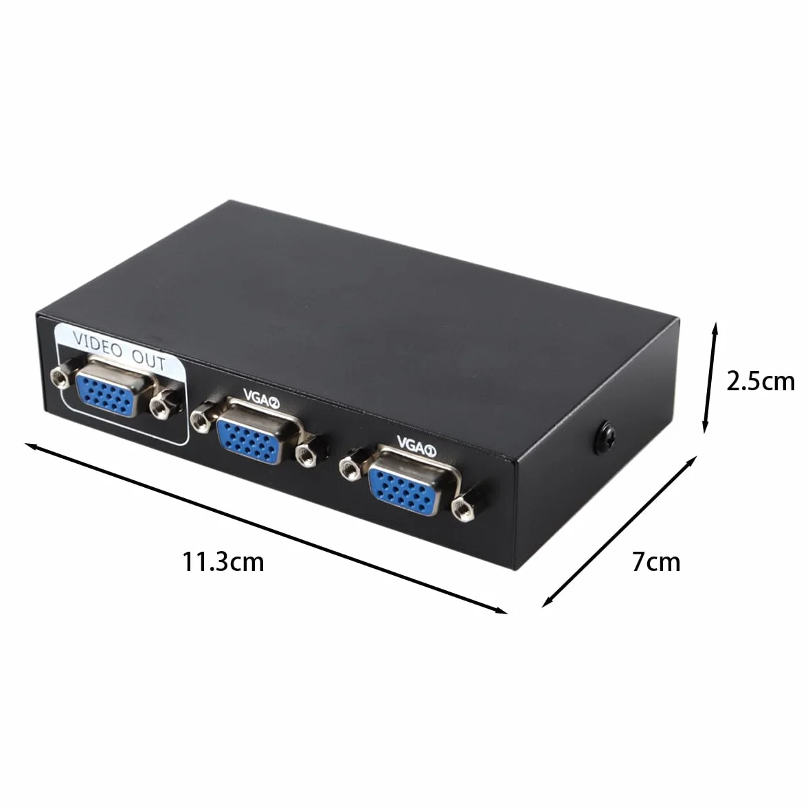 VGA Switch Box 2 IN 1 OUT Audio Video Switcher Splitter Doppio Monitor 1080P 2 Porte Video Condivisione Selettore Adattatore Supporto VGA, XVGA, Switch per PC, Proiettore