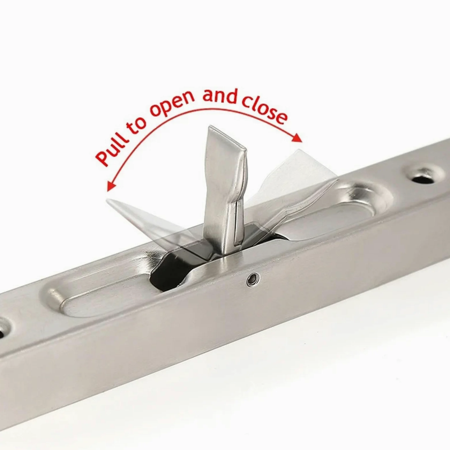 4 chiavistelli a scomparsa per porta in acciaio inox, chiavistello di sicurezza per porta a scomparsa, 10/15/20/25,4 cm, per bagno e bagno (argento, 25,4 cm)