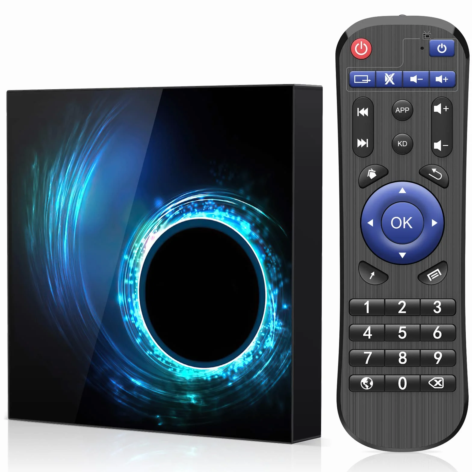 Android 10.0 TV Box 4GB RAM 64GB ROM Allwinner H616 Quadcore Mali-G31 MP2 GPU Supporto 2.4 / 5.0GHz dual-band Wifi BT5.0 3D 6K Ultra HD H.265 10/100 Ethernet HDMI2.0 Smart TV BOX