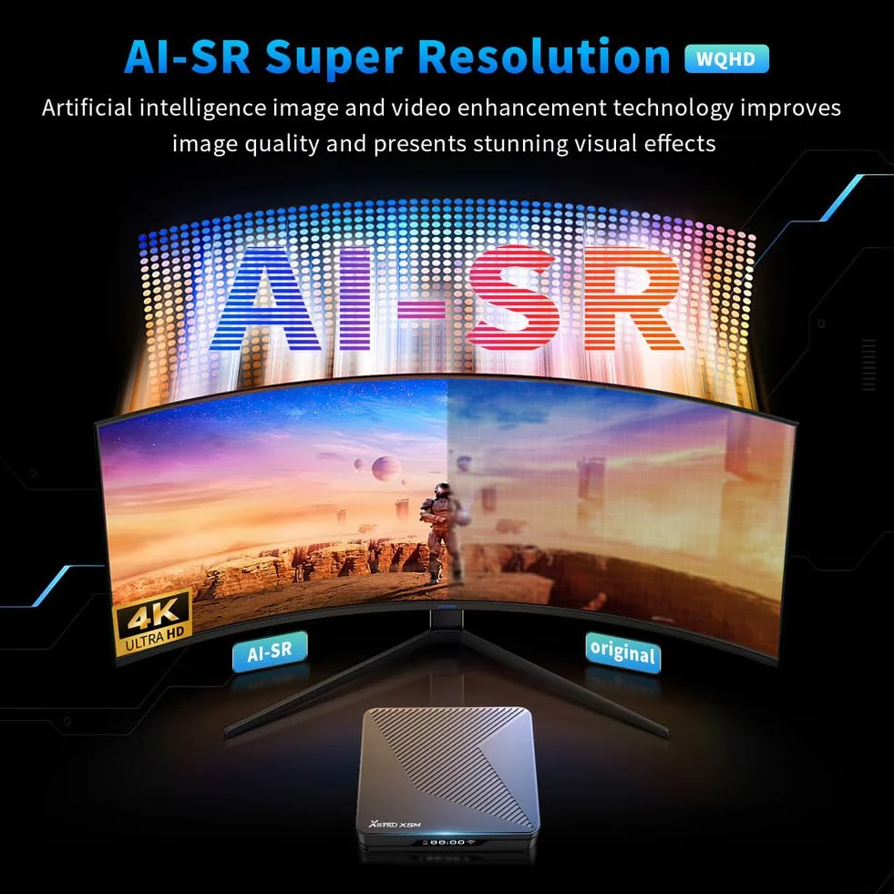 CHROX Android 14.0 TV Box, X88 PRO X5M Smart TV Box S905X5M CPU Quad-Core 4K/1000M LAN/USB 3.0/H.265/WiFi 2.4G/5G BT 4.1 Android Box Player,4gb+64gb