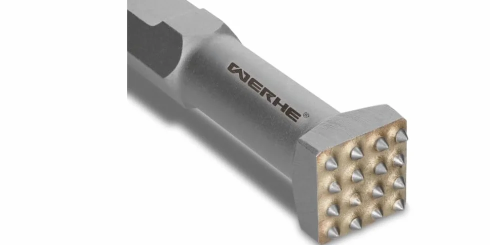 WERHE Bocciardatore HEX30 16 denti 220 mm Quadrato per Calcestruzzo