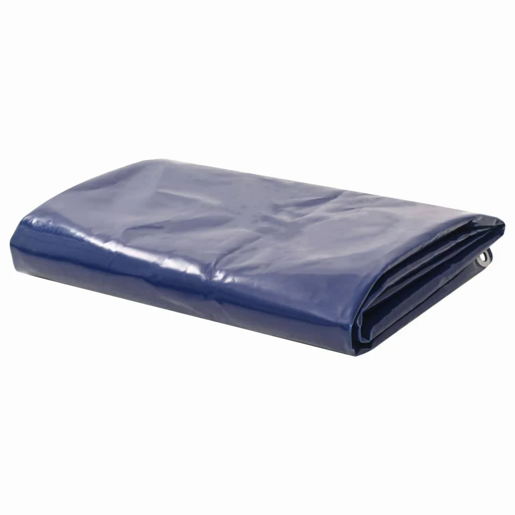 Telone 650 g/m² in tela con rivestimento in PVC blu, 1,5 x 20 m, con occhielli, per mobili da giardino, auto, barca, resistente alle intemperie