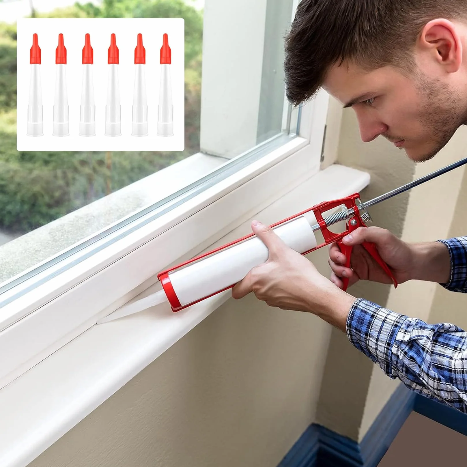 Set di 30 punte silicone con tappi di tenuta per cartuccia