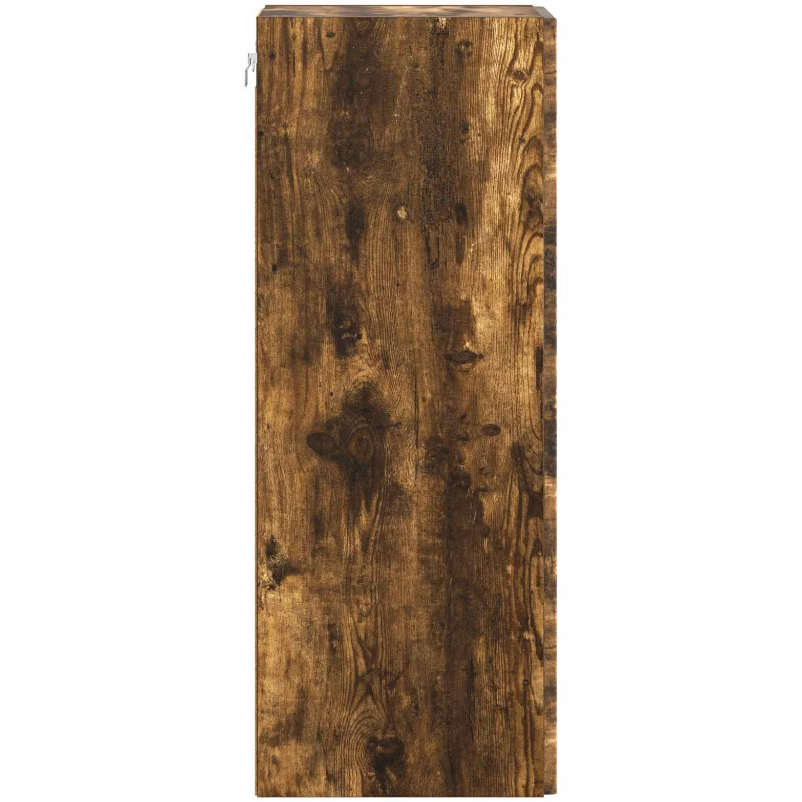 Armadio portaoggetti da parete in rovere affumicato, 66 x 34,5 x 90 cm, con 2 ante e 2 ripiani, chiudibile, per ufficio, garage, cantina