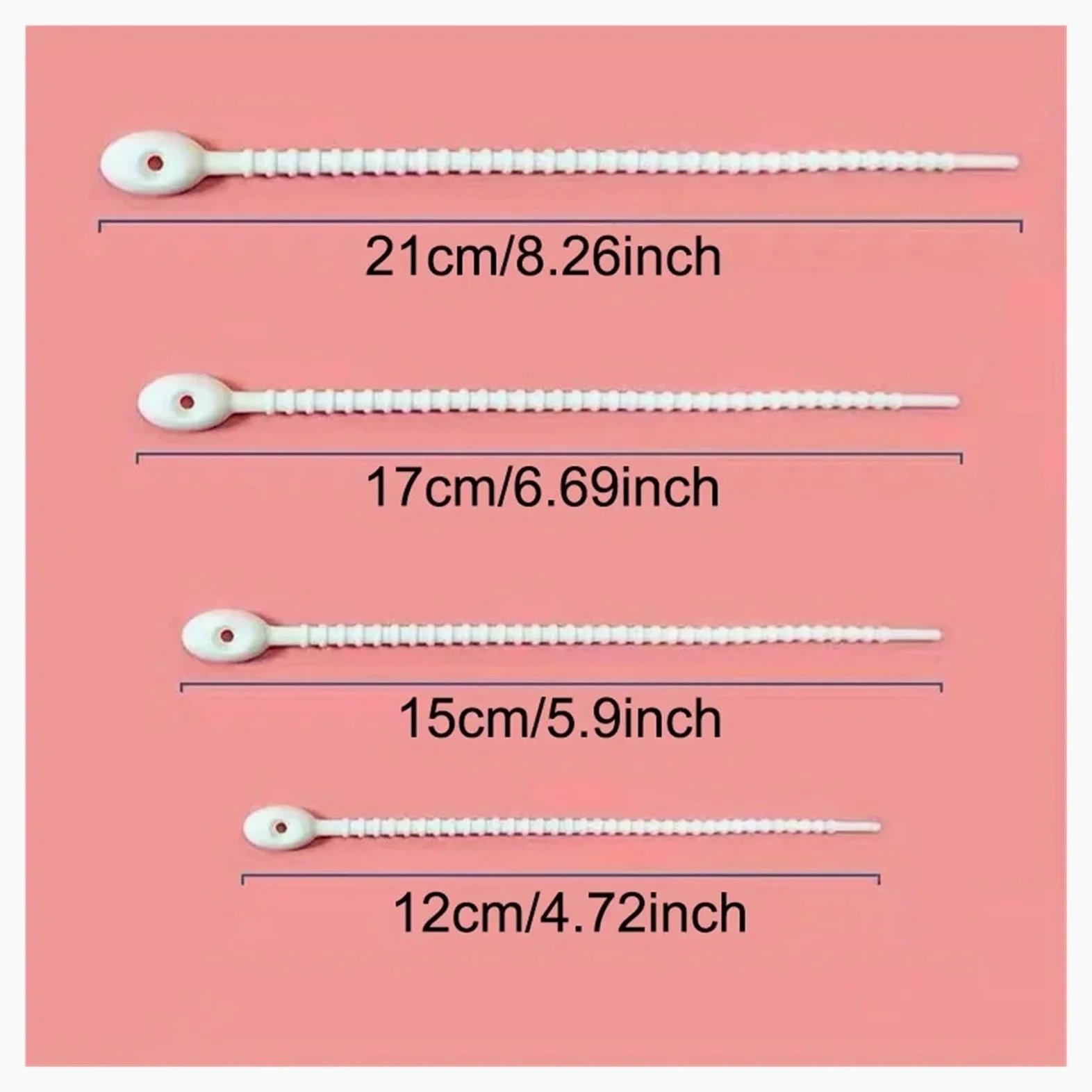 Fascette in silicone multicolori, Fascette in silicone Twist Snake, fascette in 12-21 cm 20-100 pezzi(12cm,100pcs)