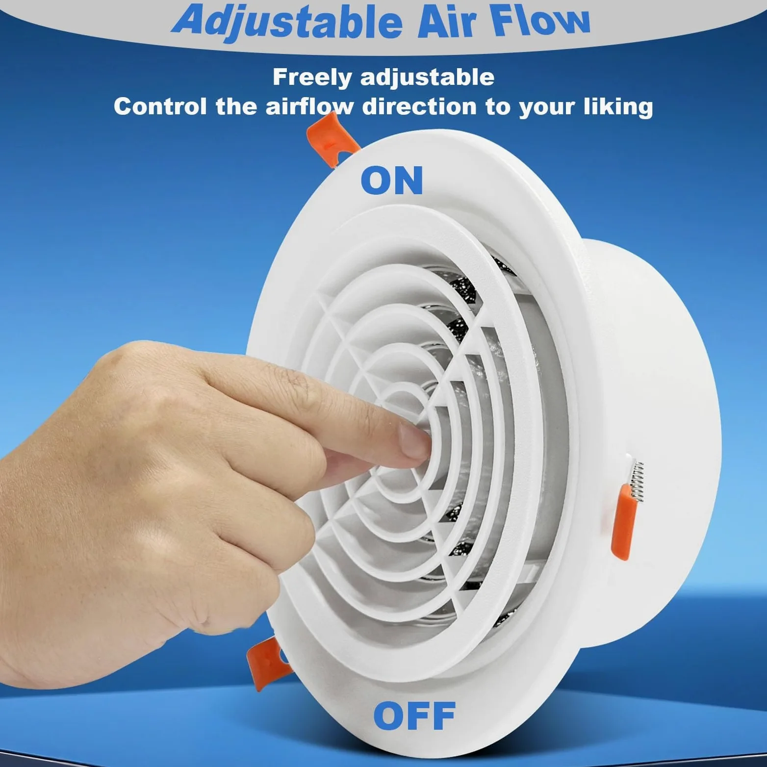 Coperture Rotonde per Prese d'Aria A Soffitto, Griglia di Ventilazione per Aria Condizionata, Filtro per Sistemi di Aria Fresca A Molla da Incasso(5pack,115mm (4 1/2"))