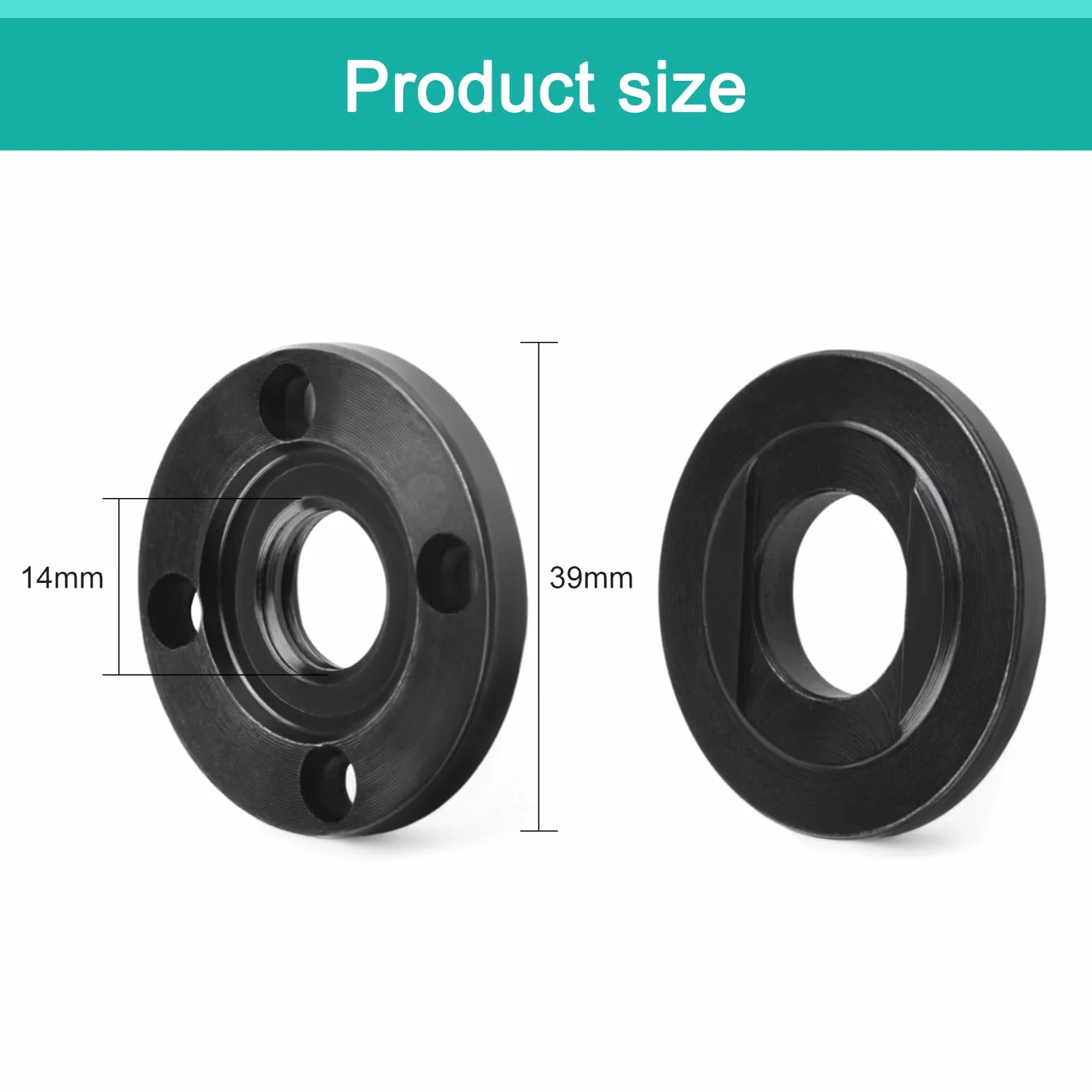 Dadi flangiati per smerigliatrice a disco M14 40 mm set da 2 pezzi