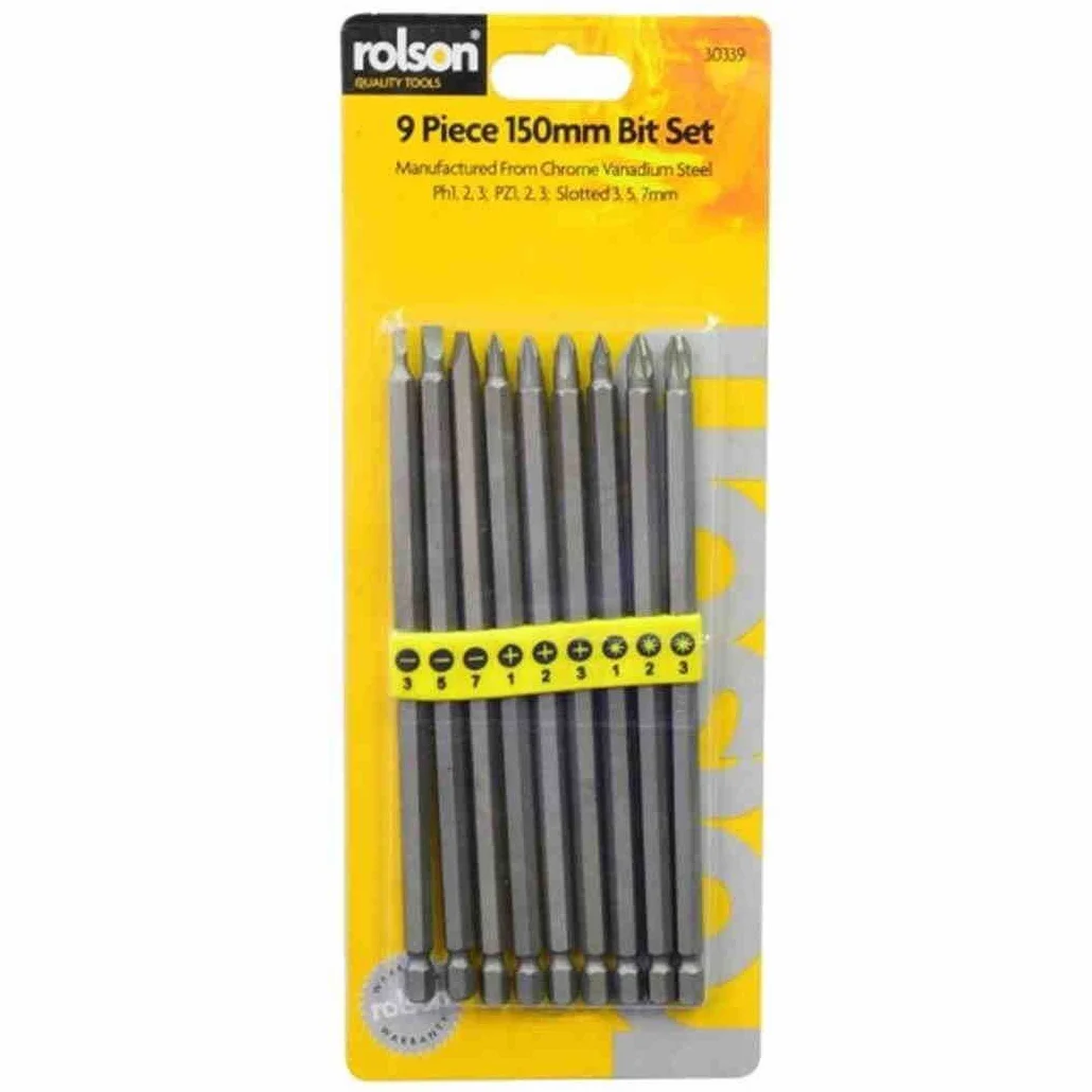 Rolson Set di punte 150 mm confezione da 9