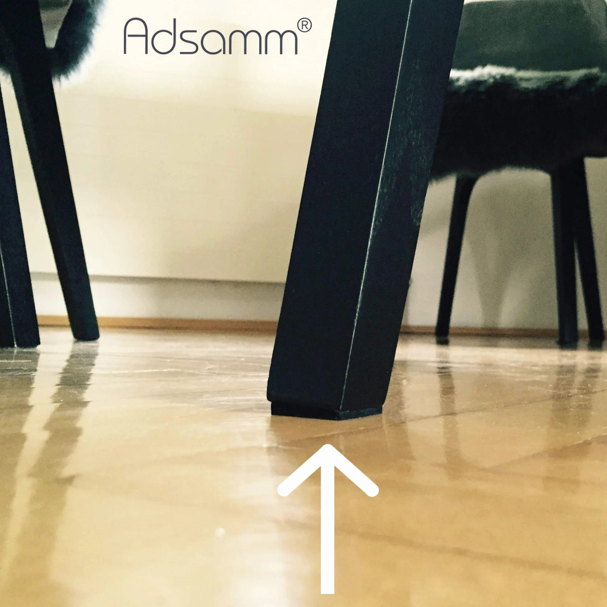 Adsamm® / 21 x feltrini autoadesivi/Grigio / 30x30 mm/Quadrato/piedini per mobili in feltro da 3.5 mm di spessore/pad protettivi per arredi