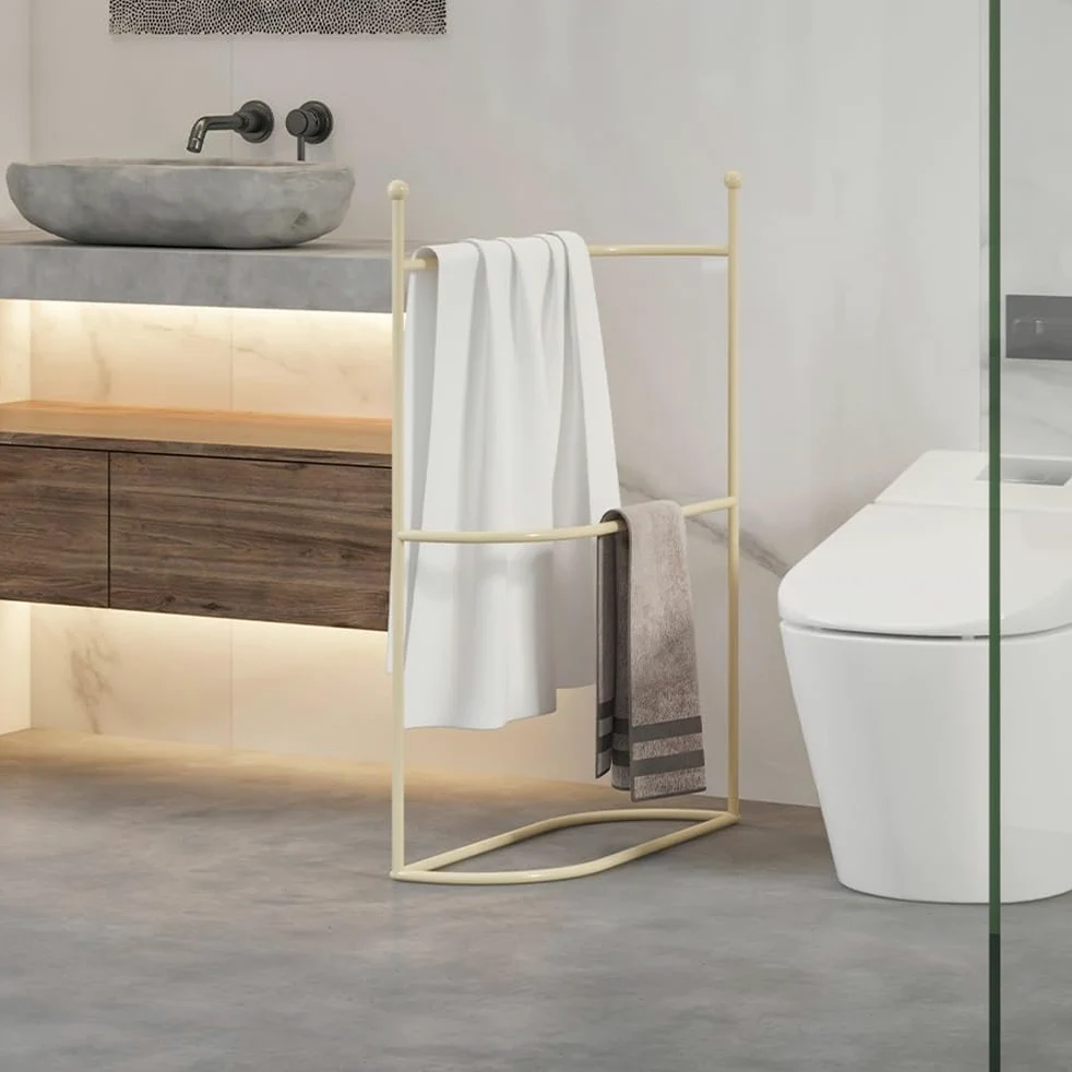 Portasciugamani Autoportante Portasciugamani da Bagno Portasciugamani da Bagno Senza punzonatura Portasciugamani da Terra Portasciugamani da Terra(Bianco)
