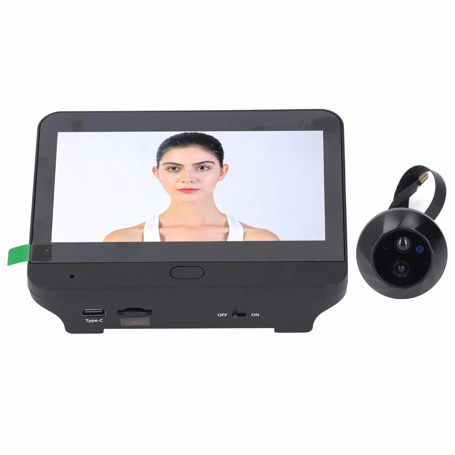 FTVOGUE Citofonico per Campanello Video Wireless, Videocamera per Campanello Intelligente 1080P con Rilevamento del Movimento PIR, Visione Notturna per Casa o Appartamento