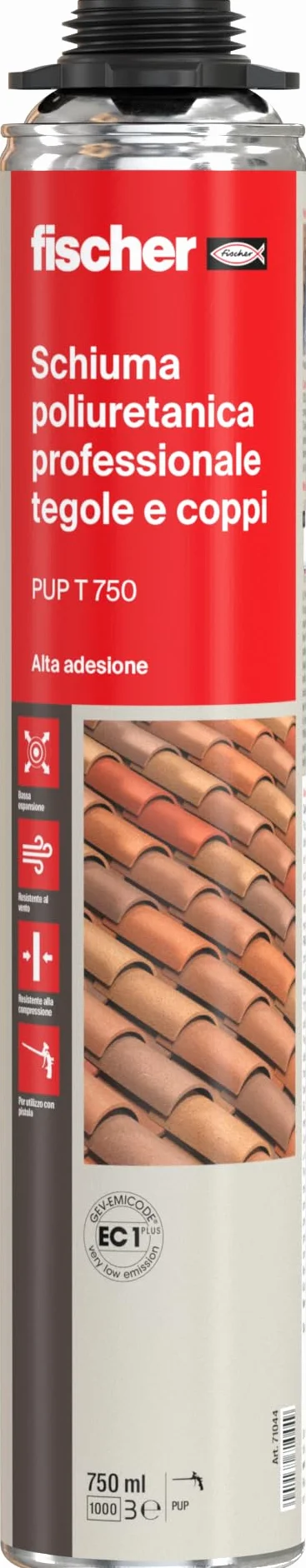 Fischer PUP T 750 Schiuma Poliuretanica 750 ml per Tegole e Tetti