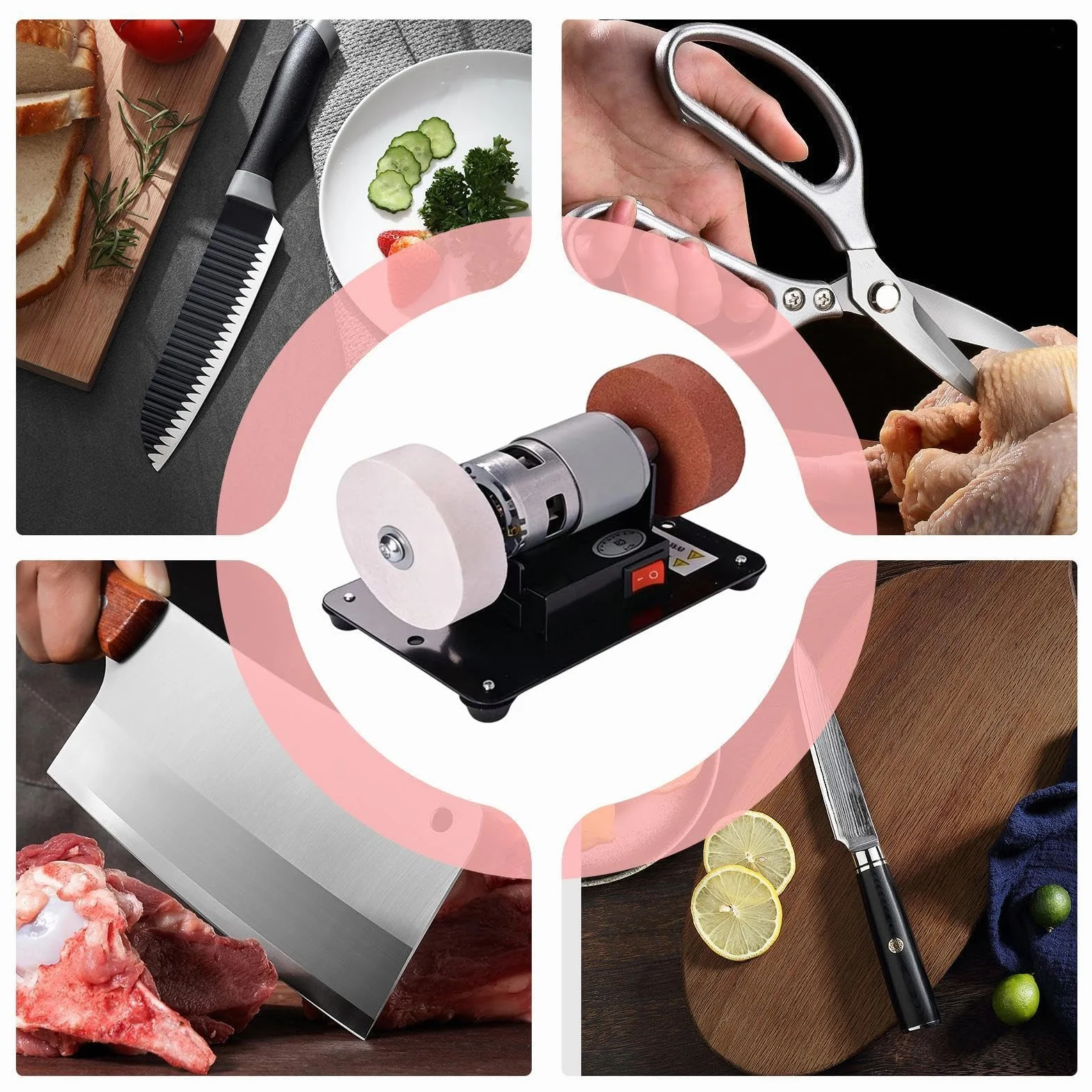 Piccola Smerigliatrice da Banco | Silenziosa Mini 6000 Giri/Min Velocità Massima 100W,Levigatrice Lucidatrice Da Tavolo - Per Metallo, Fai Da Te, Lucidatura Gioielli, Levigatura, Modellismo, Incisione