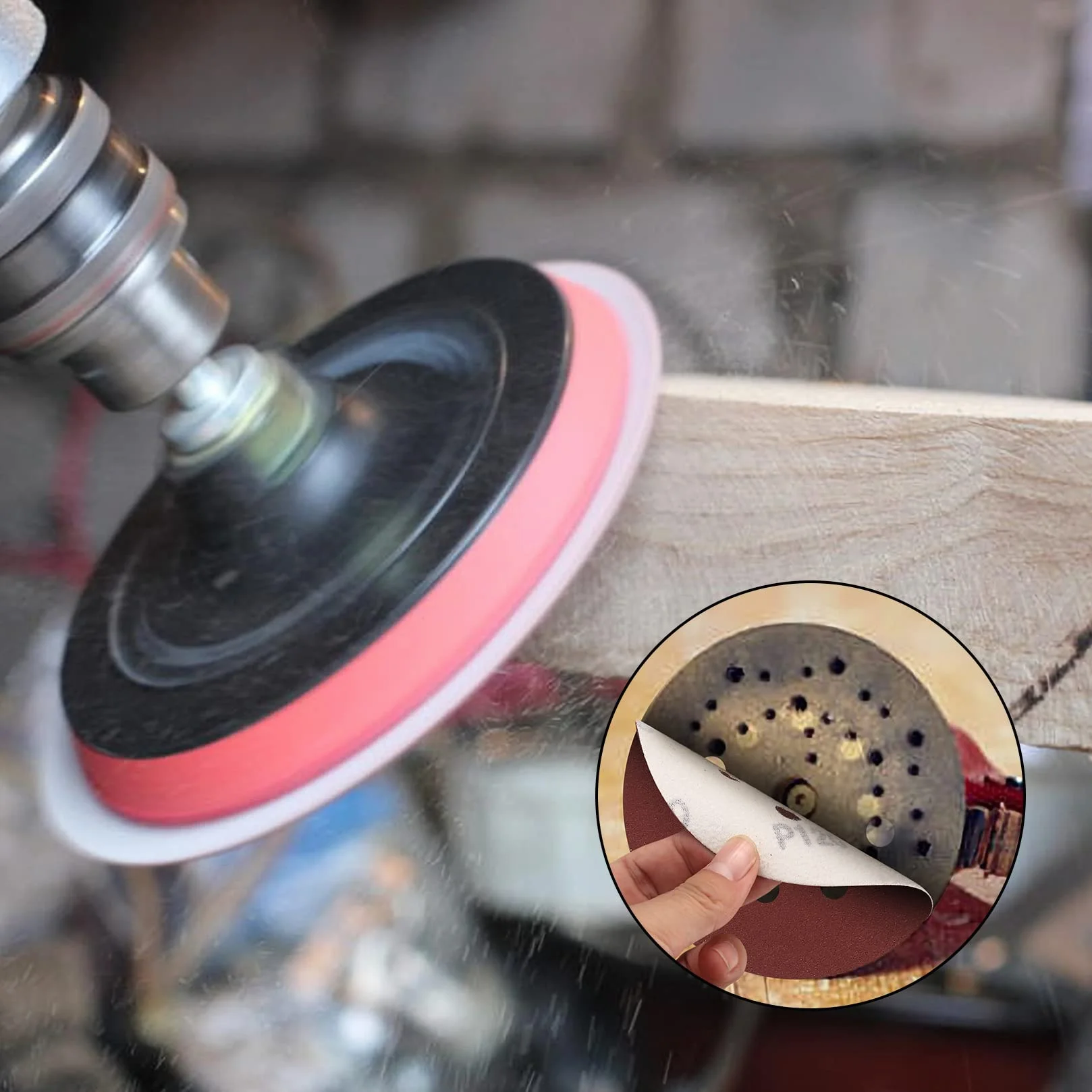 Dischi Abrasivi 125 mm Grana 40 8 Fori Rosso 30 Pezzi per Levigatrici Orbitali