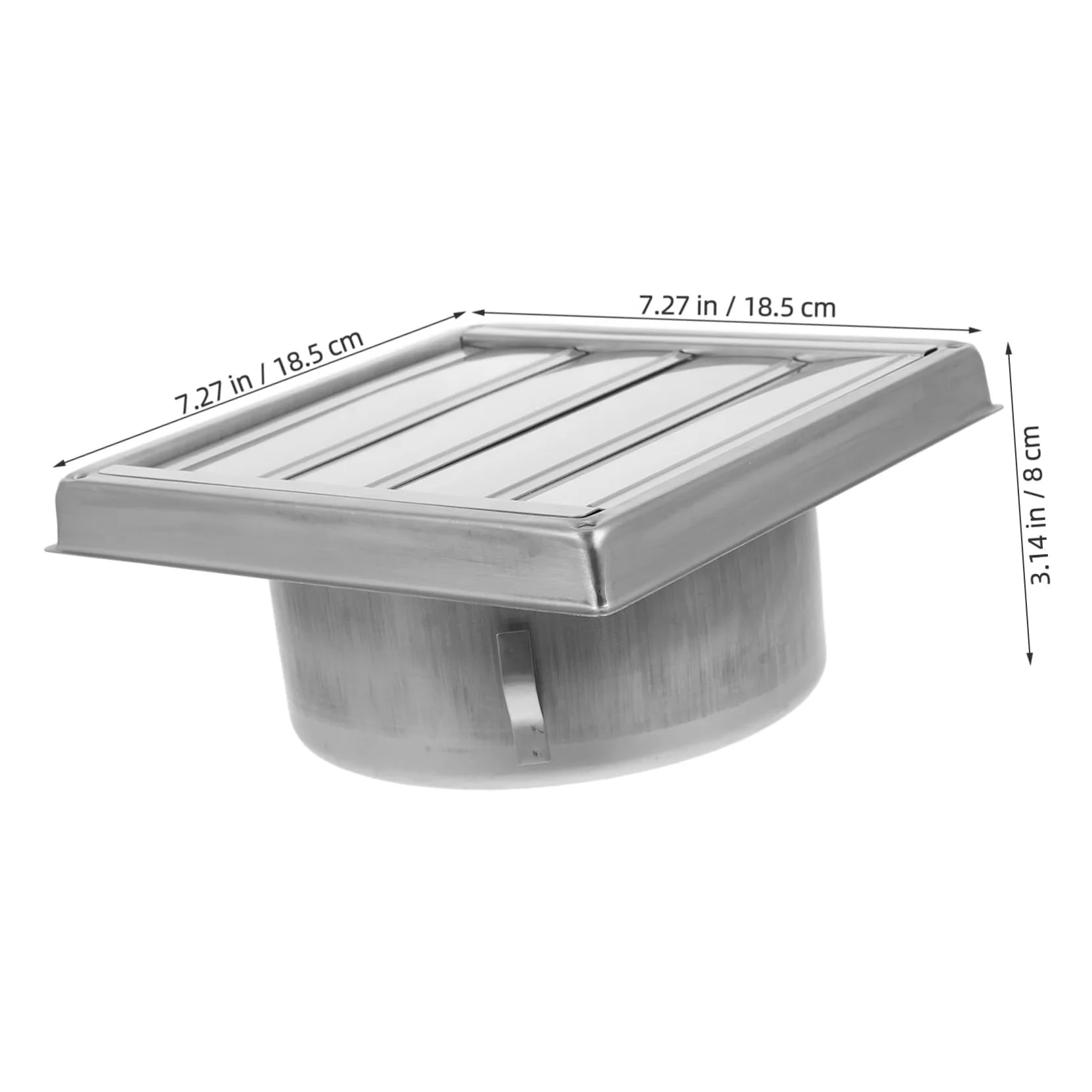 Homoyoyo Ventilazione in Acciaio Inox con Alette Regolabili e Rete Protettiva Copertura Aerazione per Esterni Case Uffici e Industrie Antipioggia e Resistente per Ventilazione e