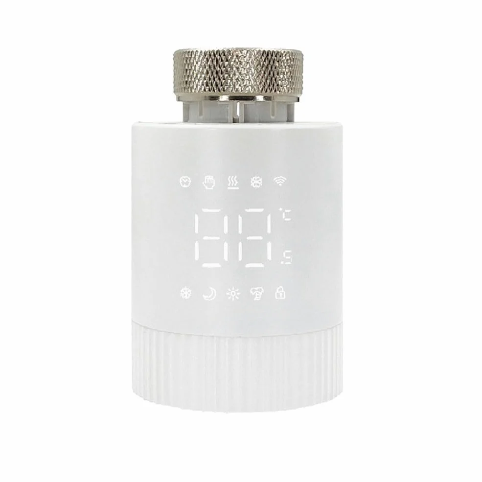 Per Tuya WiFi Smart TRV termostato, valvola termostatica programmabile per termosifone, regolatore di temperatura supporta il controllo tramite app (1 pz)