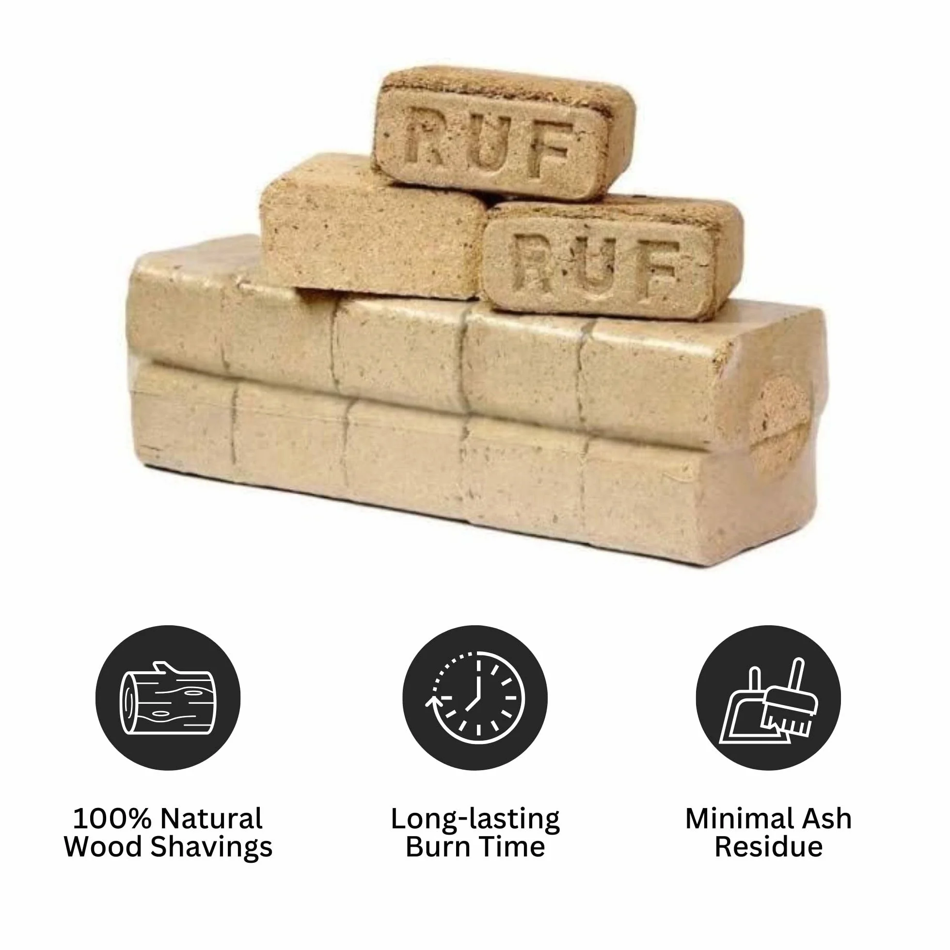 RUF Bricchetti 10 kg, combustibile legno compresso