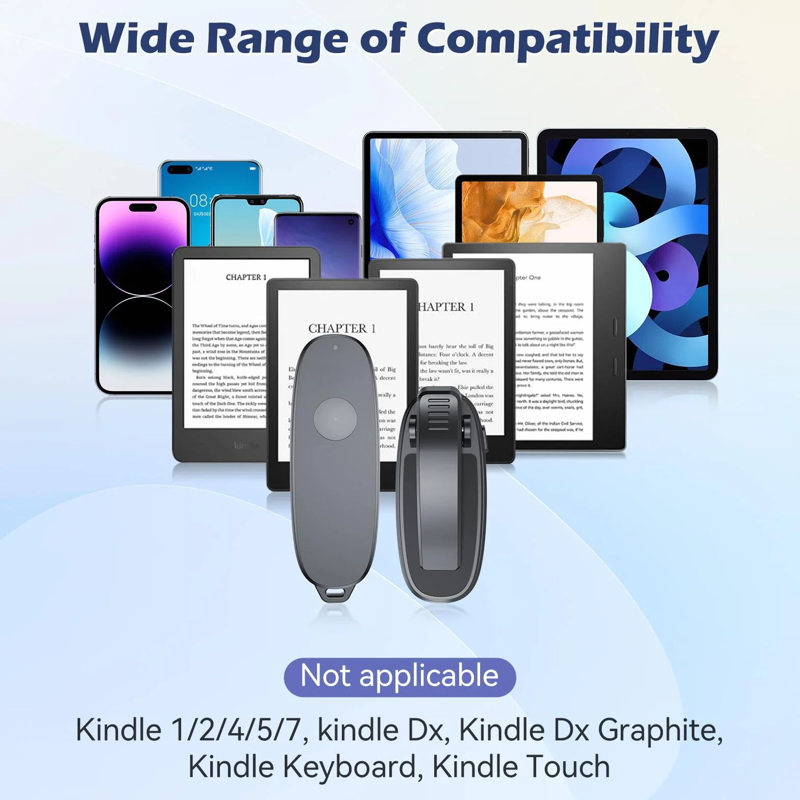 RF Remote Reader Reader Turner di Pagina su Kobo, Kindle, Gira Pagina E-book, per iPad iPhone Android Tablet, Pagina Turner per Lettura Romanzi