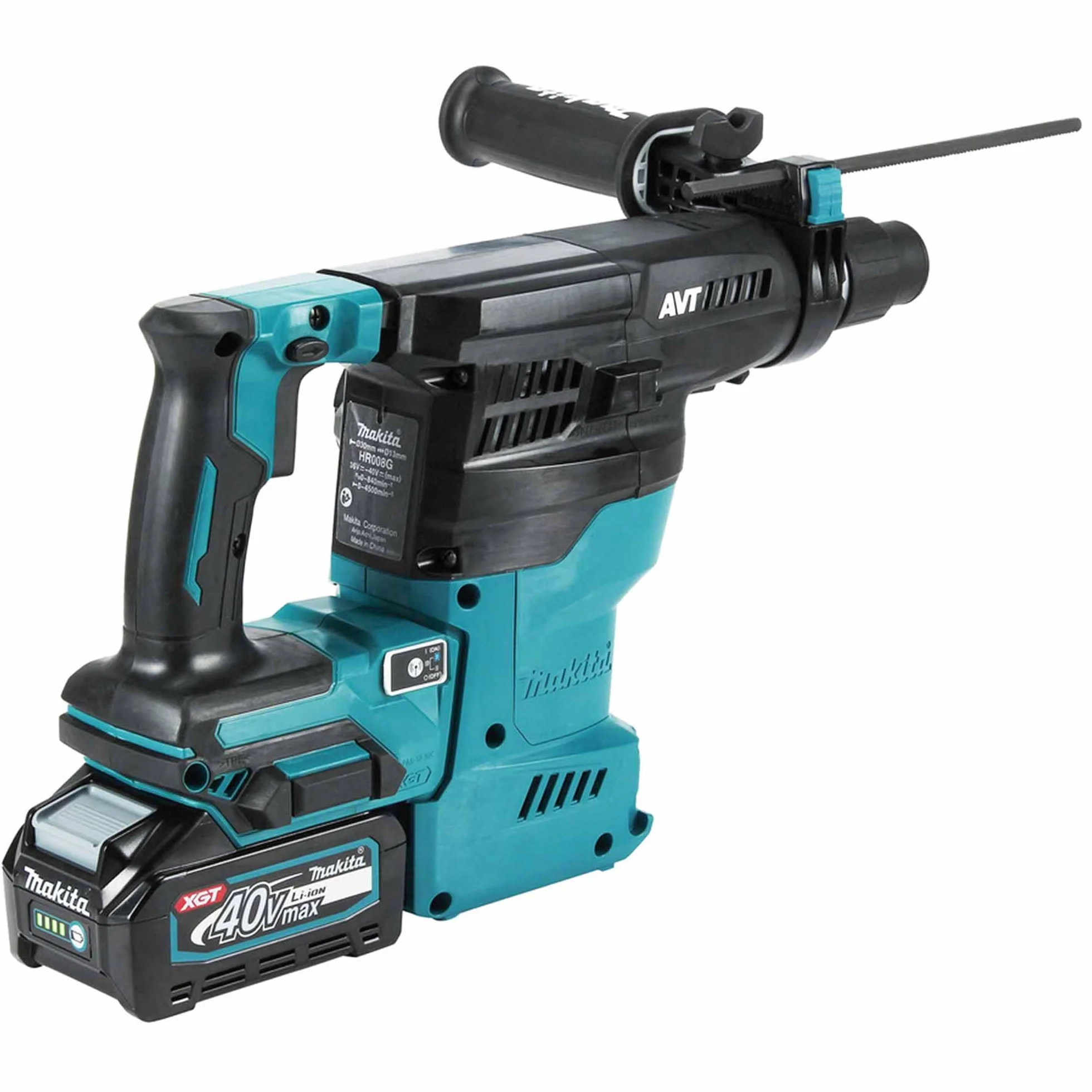Makita Martello combinato a batteria SDS-Plus 40 V 4,0 Ah 2 batterie + caricatore