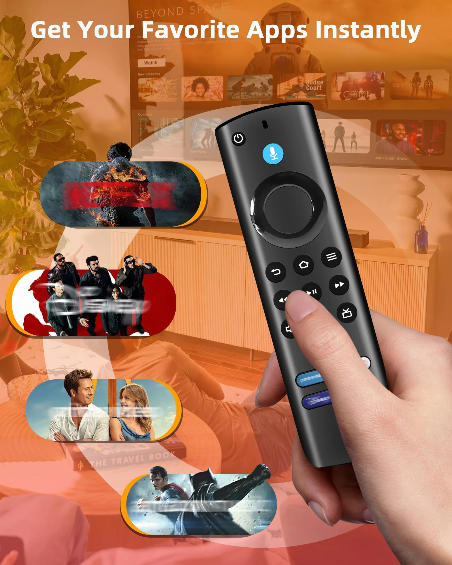 Telecomando Vocale Sostitutivo 3RD Gen per AMZ Smart TVs-St1ck 2nd Gen & 3rd Gen)/Lite,4K,4K Max,Per AMZ Smart TV Cube (2nd Gen & 3rd Gen) TVs