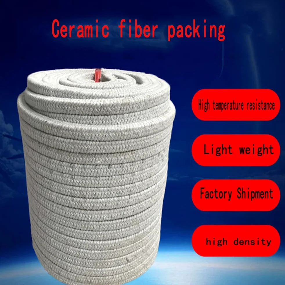 Corda in fibra di vetro per stufe, Guarnizione in corda in fibra ceramica, lunghezza 1 m, quadrato 14-20 mm | 18x18mm*1m