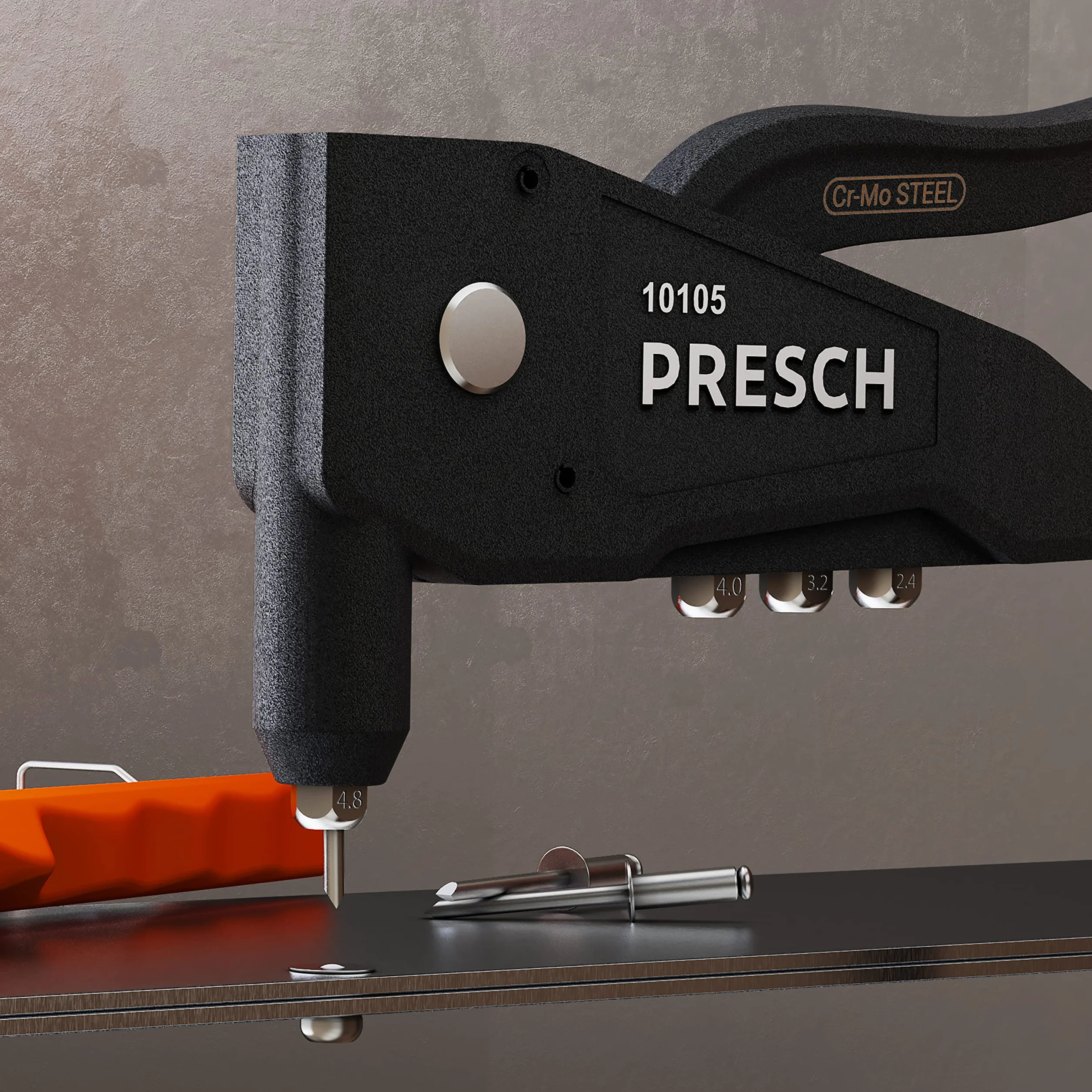 Presch Set rivetti ciechi 408 pezzi - Assortimento rivetti alluminio/acciaio 2,4-4,8mm con punte HSS 2,5-4,9mm