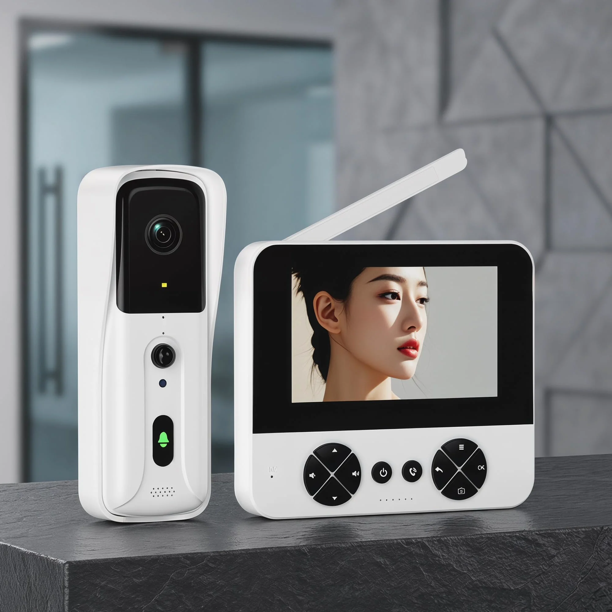 Videocamera versatile per campanello che offre risposta con bianco | un clic e trasmissione interna fino a 50 metri con videocitofono migliorato ad definizione