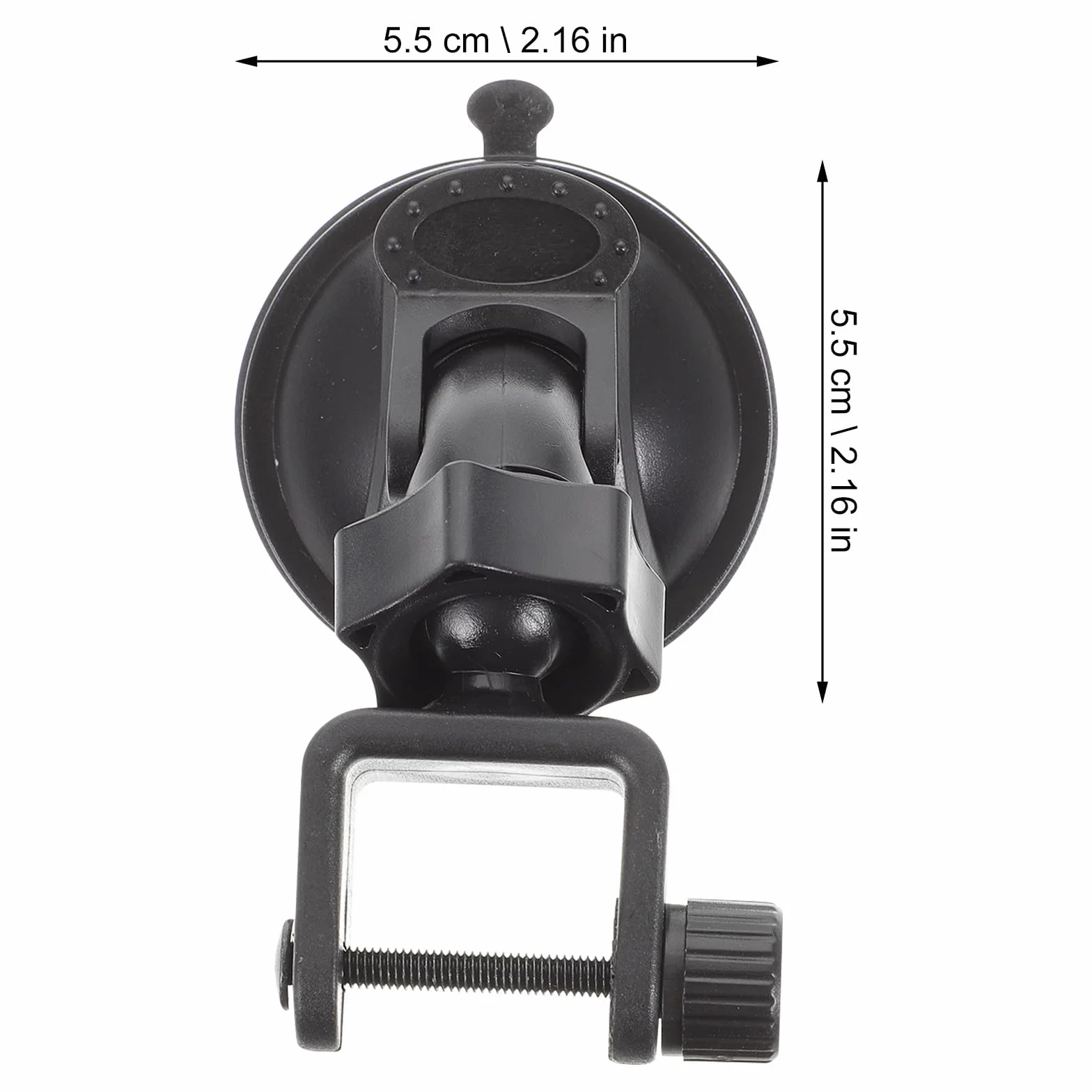 Gadpiparty Supporto per Dash Cam Auto in Plastica Nero Ventosa, Design Rotante a 270 Gradi, Set 4 Adattatori di Ricambio per Telecamera Digitale in Auto