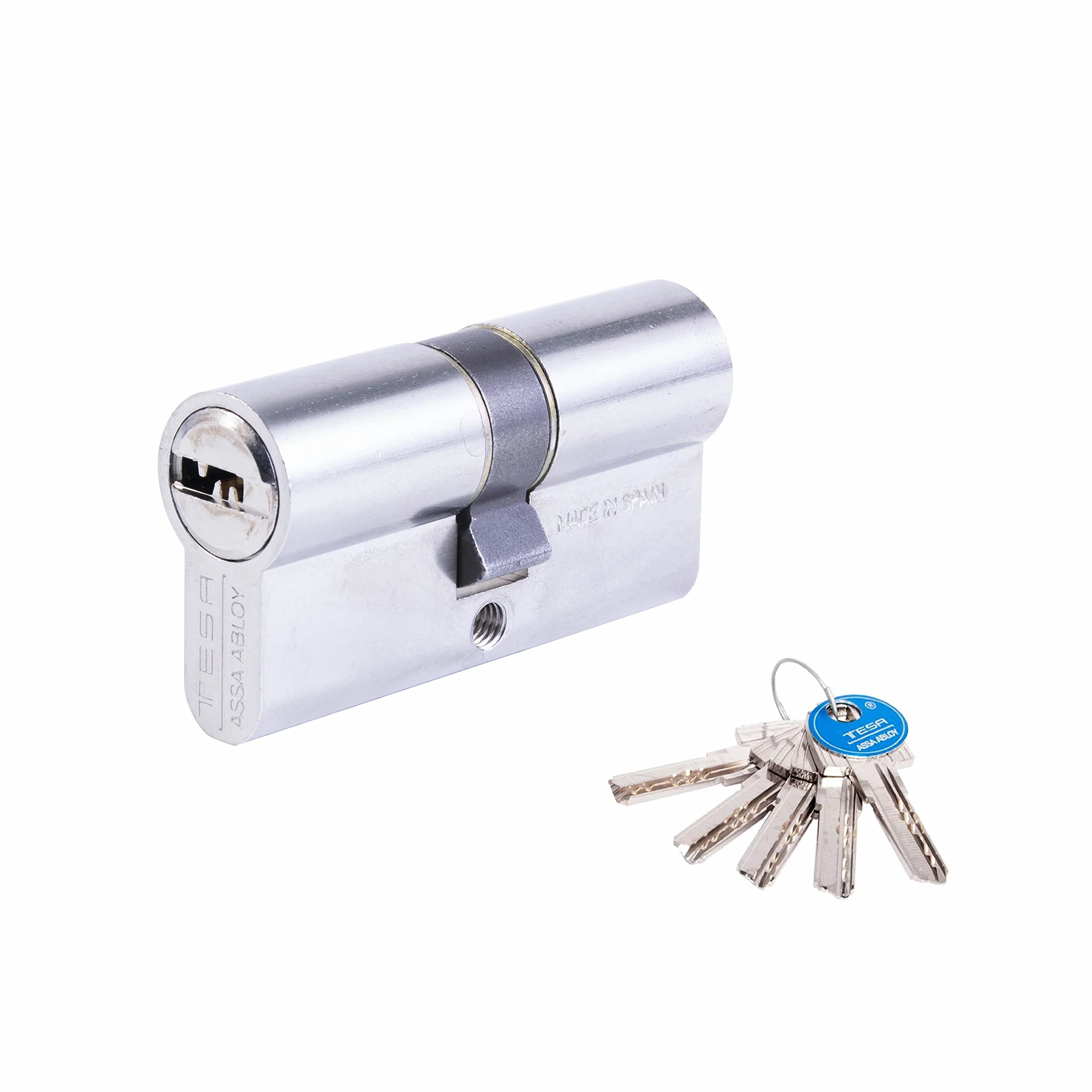 TESA T6553070N Cilindro europeo T60, 30 x 70 mm, nichelato, per serrature a profilo europeo
