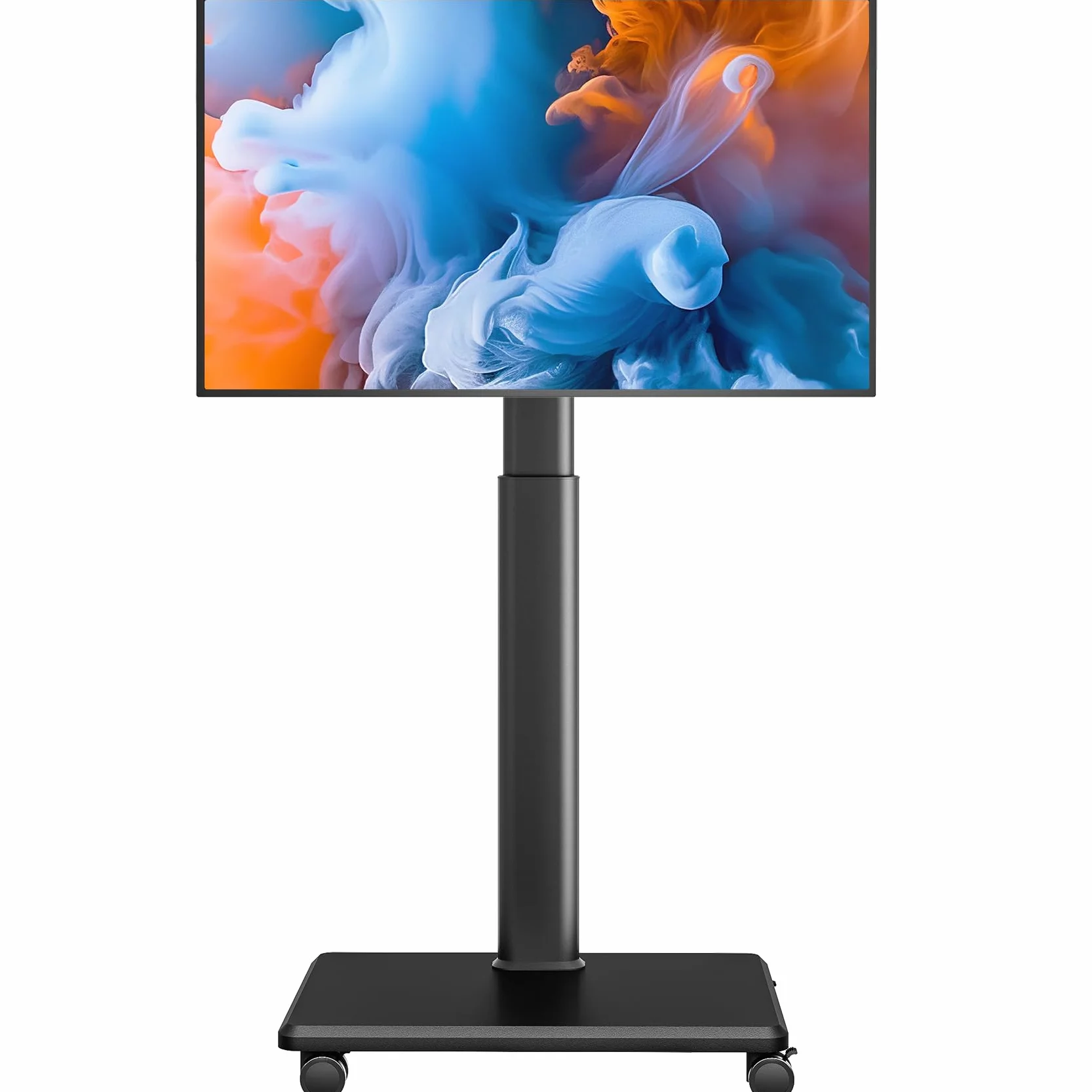 AX WABER Supporto TV Mobile con Ruote Bloccabili, Carrello Portatile per TV 27-65", Regolabile 9 Posizioni, VESA MAX 400x400, 40kg, per Casa/Ufficio