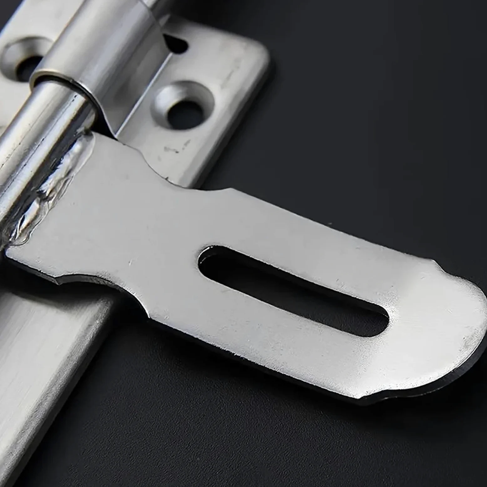 Set di 5 serrature for porta in acciaio inox con chiavistello e lucchetto, spazzolato Per Porta